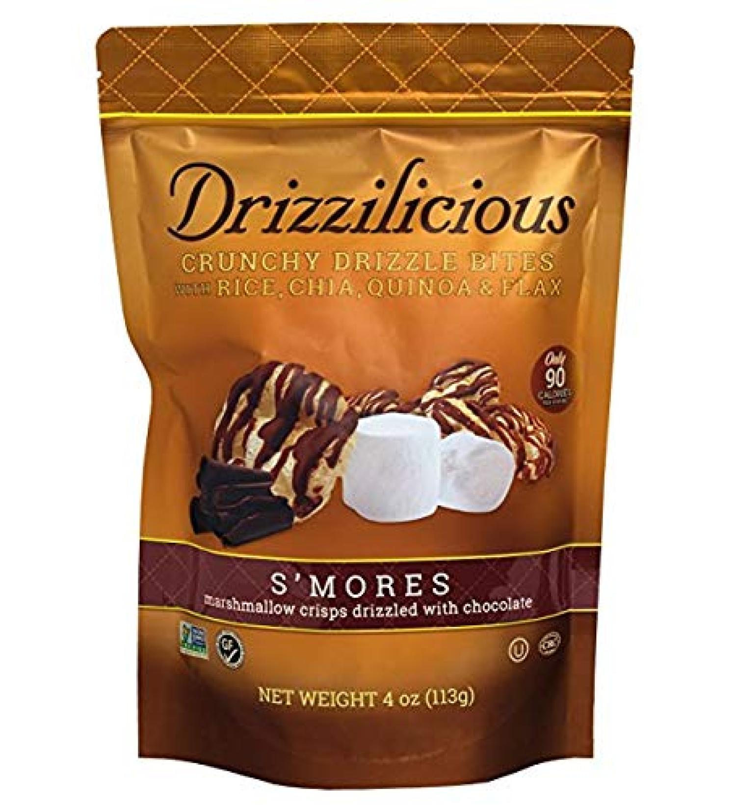  Drizzilicious Drizzilicious S'Mores Pack of 3 Mini Rice Cakes with Dark Chocolate Drizzle 113g - Buy Online on GoSupps.com