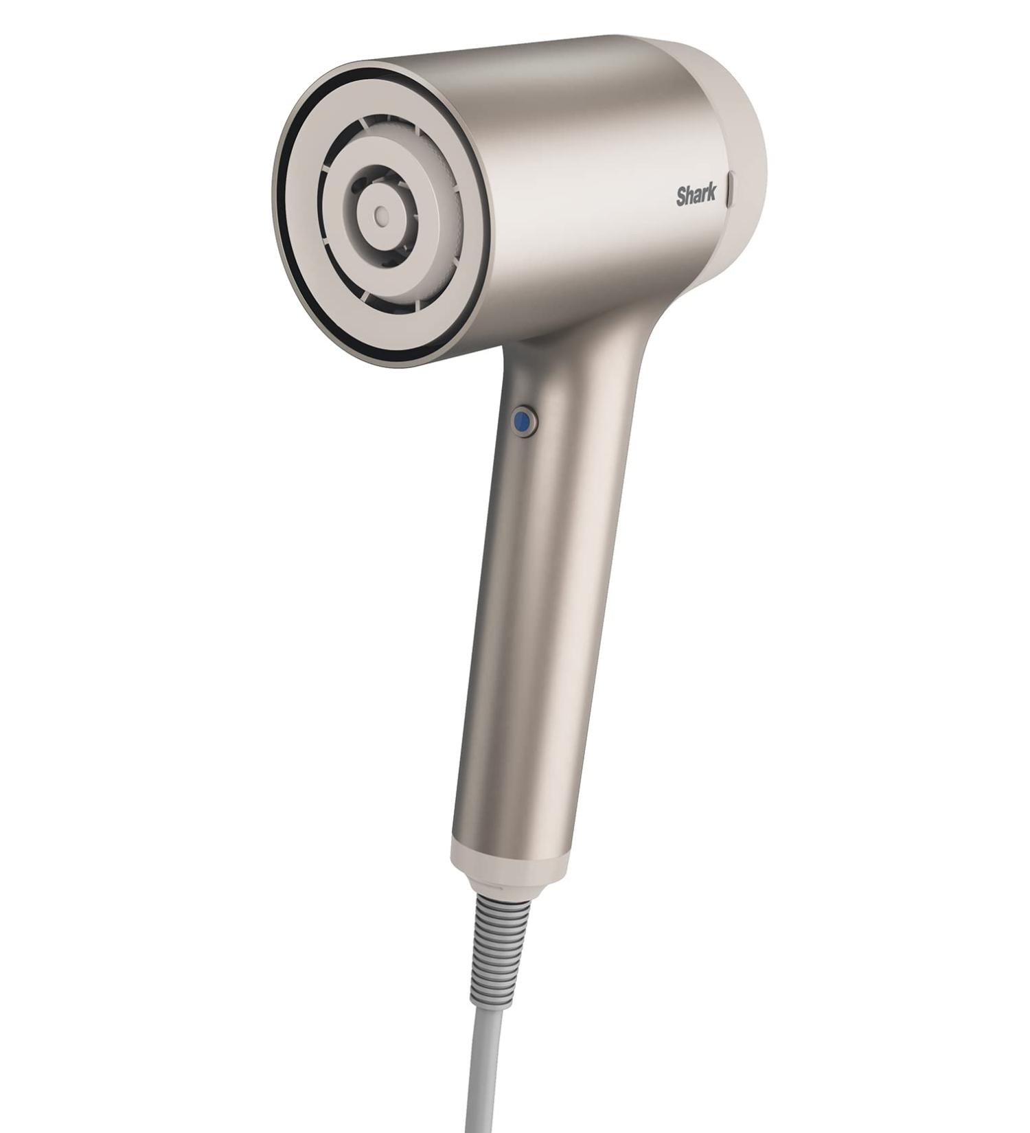 Shark STYLE iQ Ionic hairdryer and styler fast drying without thermal damage dry and style your hair in one step 2in1 concentrator and hairdressing guide 1600 W black HD102EU Champagne