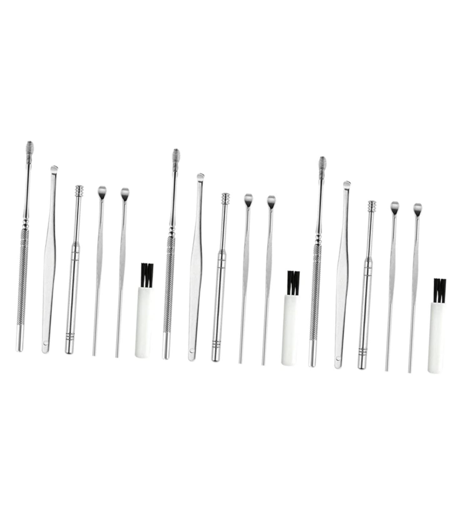 3 Sets Stainless Steel Ear Cleaning Kit with LED Ear Wax Removal Tool - Buy Online on GoSupps.com