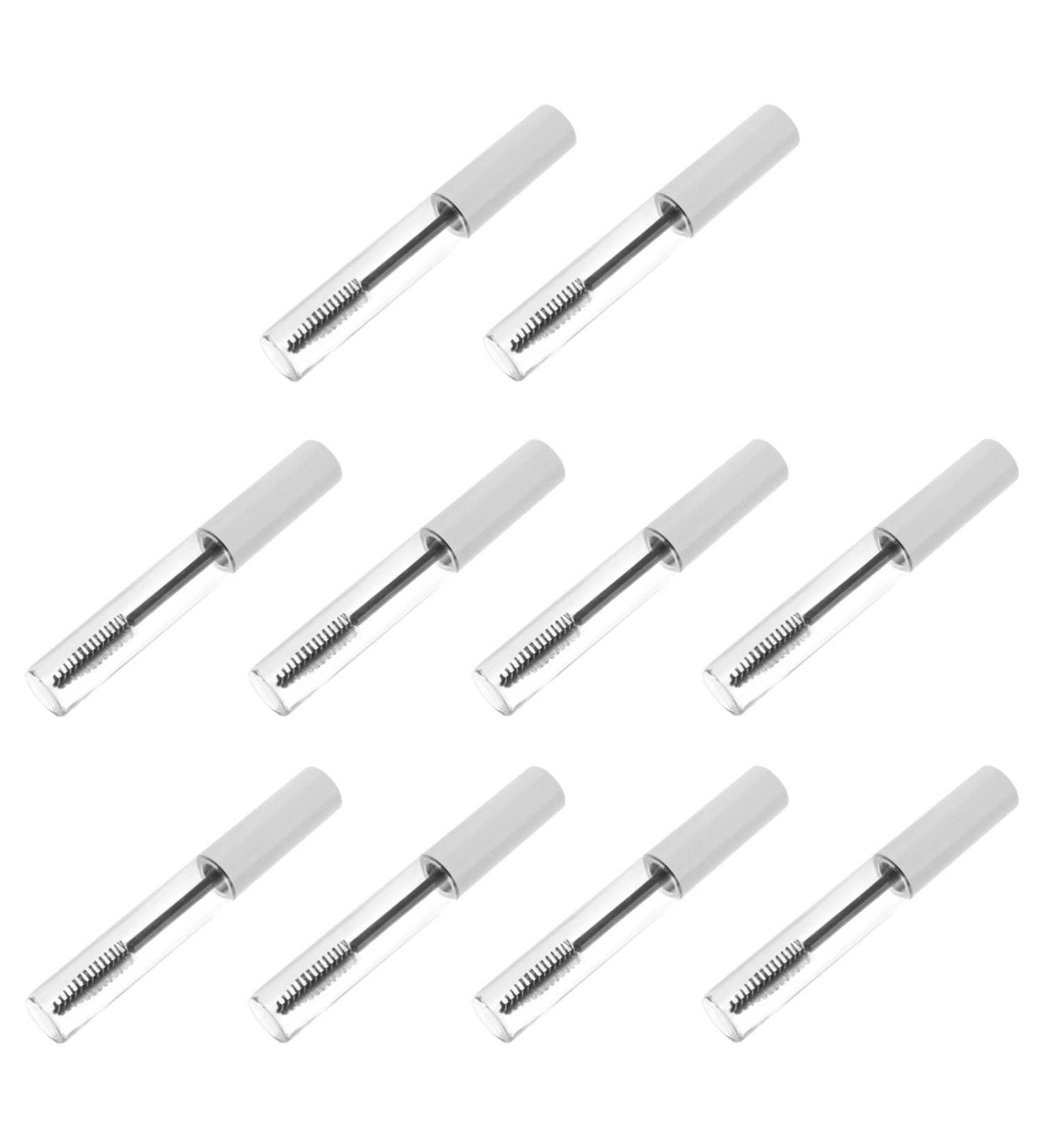 KALLORY Undercap Oil Bottle 10Pcs 10ML Eyelash Brush Tubes Eyelash Cream Bottles Castor Oil Containers White Eyeliner Pencil 11x1.5x1.5cm White - Buy Online on GoSupps.com