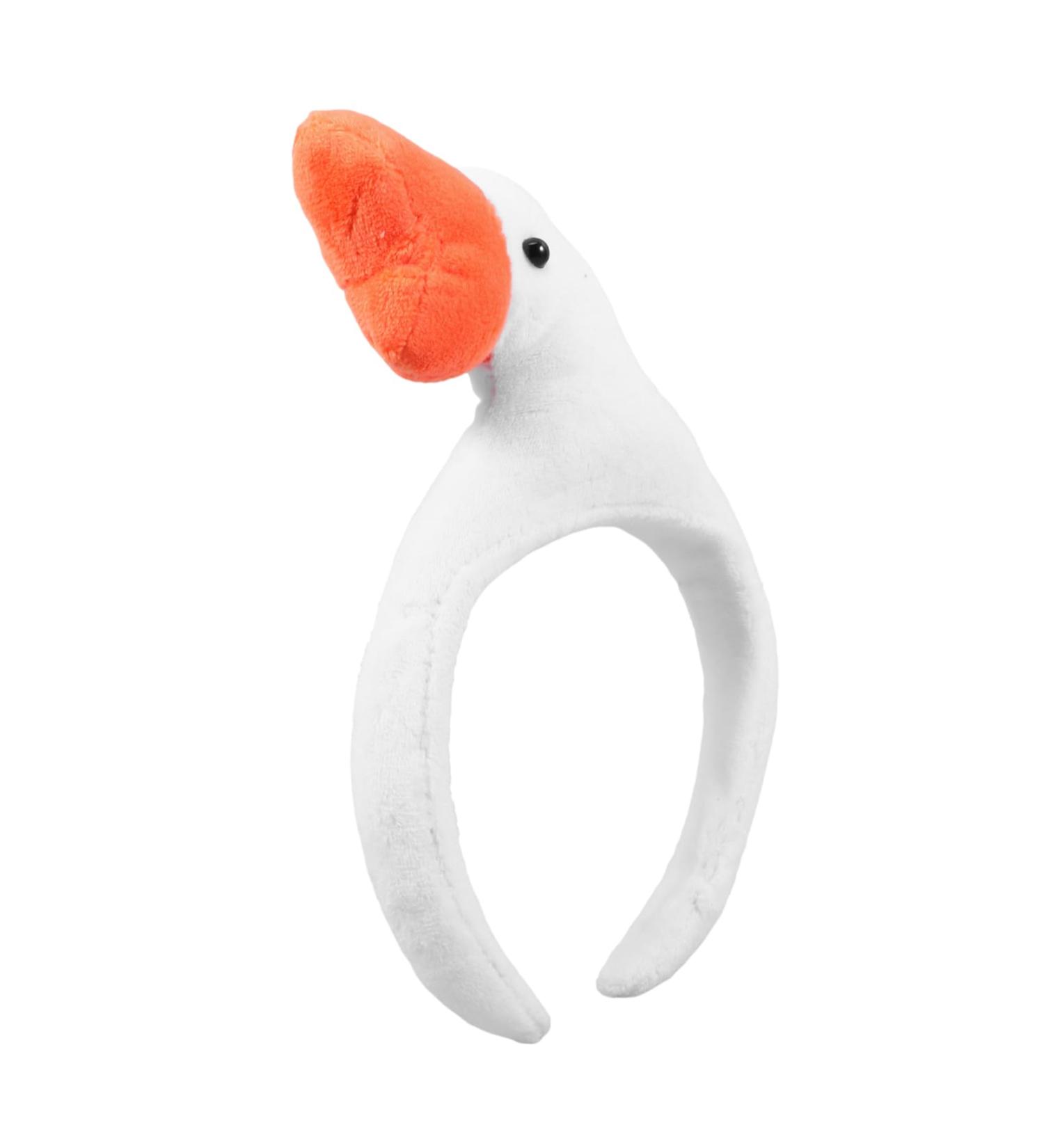 COLLBATH White Duck Headband Goose Cosplay Accessories Novelty Hair Band Stuffed Animal Headband Goose Cosplay Costume Animal Ear Headband Cute Headwear Fun Headband Duck Headgear Fabric - Buy Online on GoSupps.com