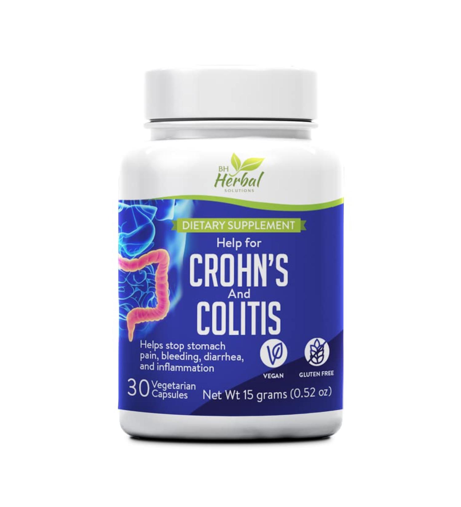 Heal Crohns & Ulcerative Colitis Naturally | Herbal Supplement for Colitis Relief | 15-Day Supply of Natural Pills & Capsules - Buy Online on GoSupps.com