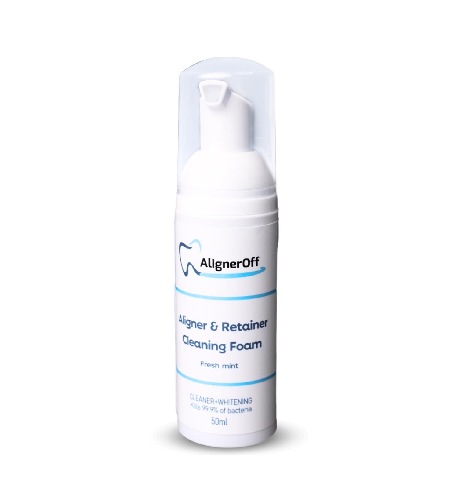 Aligner Cleaning Foam | Whitening Retainer Cleaner for Invisalign Clear Aligners Nightguards & Dentures | Substitute Toothpaste for a Brighter Smile - Buy Online on GoSupps.com