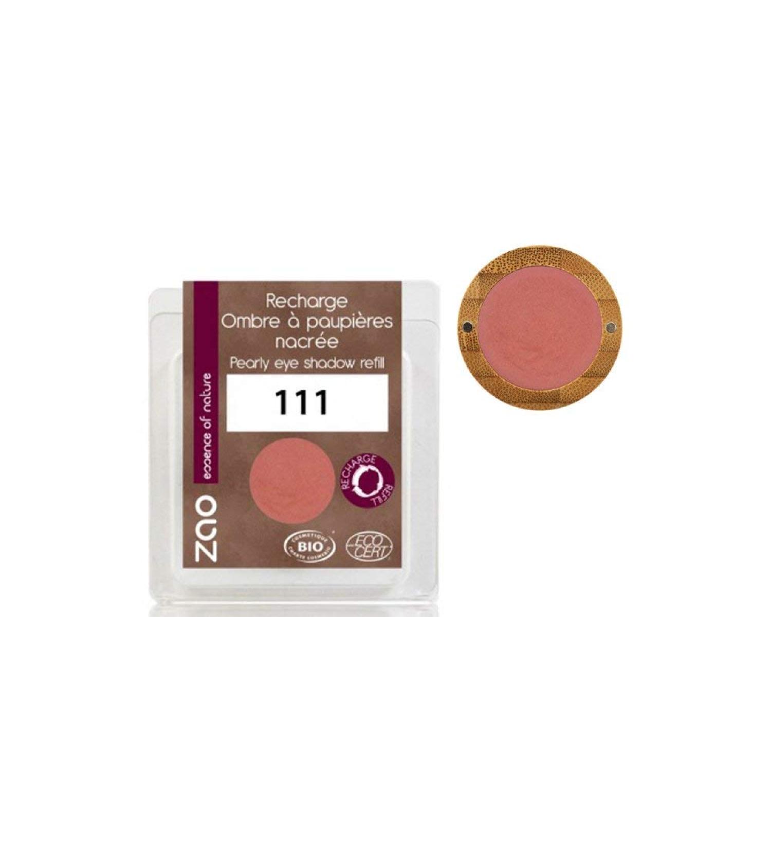 ZAO REFILL Pearly Eyeshadow 111 peach blossom pink-orange eye shadow refill shimmering / pearlescent
