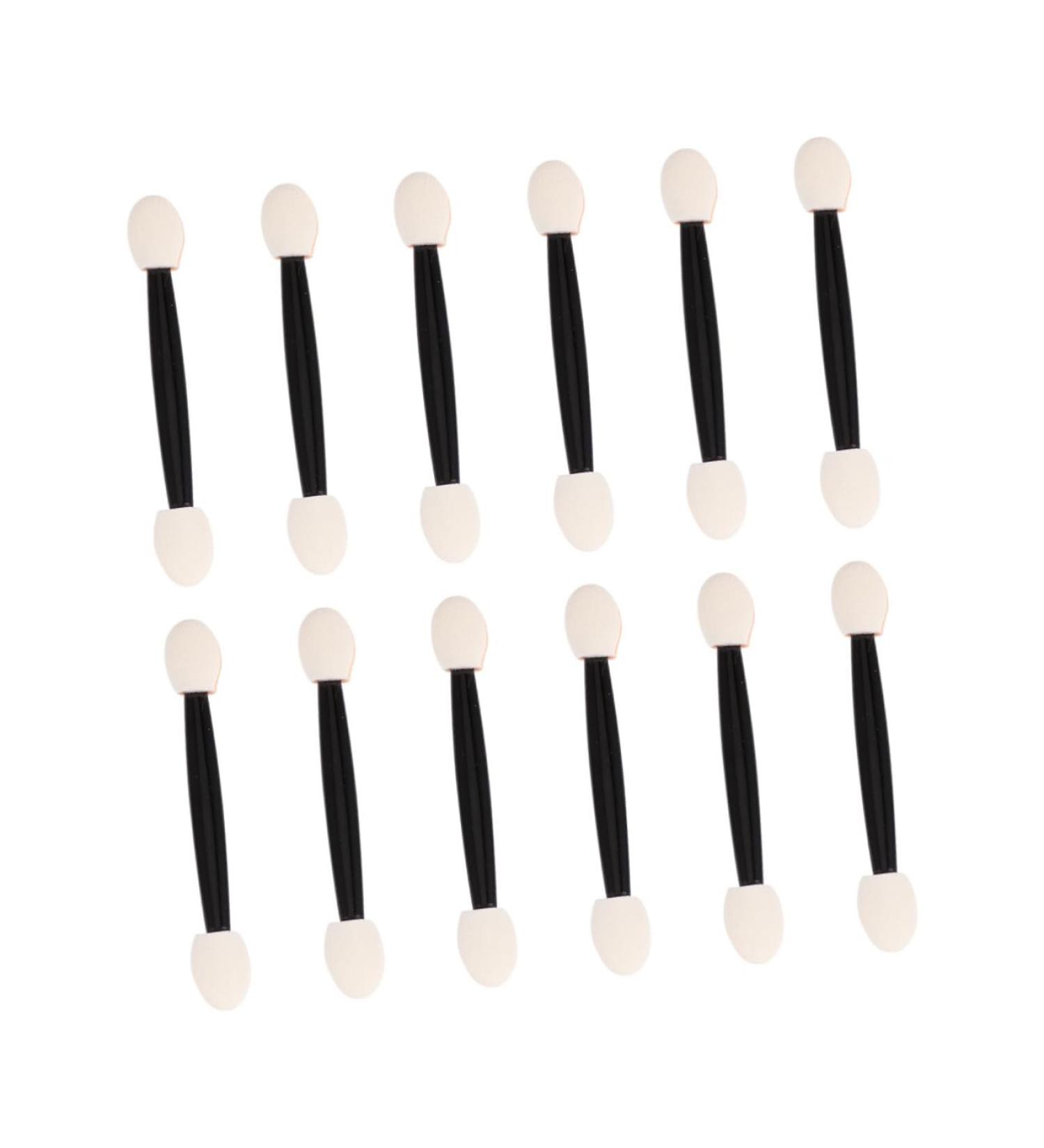 WOONEKY 24pcs Eyeliner Sponge Brush Smudge Eye Brush Dual Ended Eyeshadow Brush 7cm Black - Buy Online on GoSupps.com