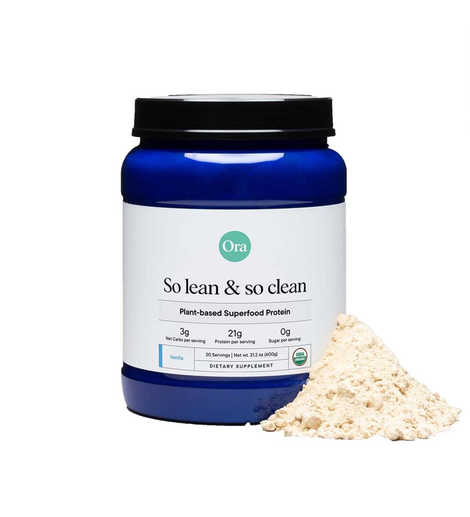 Ora So Lean & So Clean Organic & Plant-Based Superfood Protein Vanilla 21.2 oz (600 g)