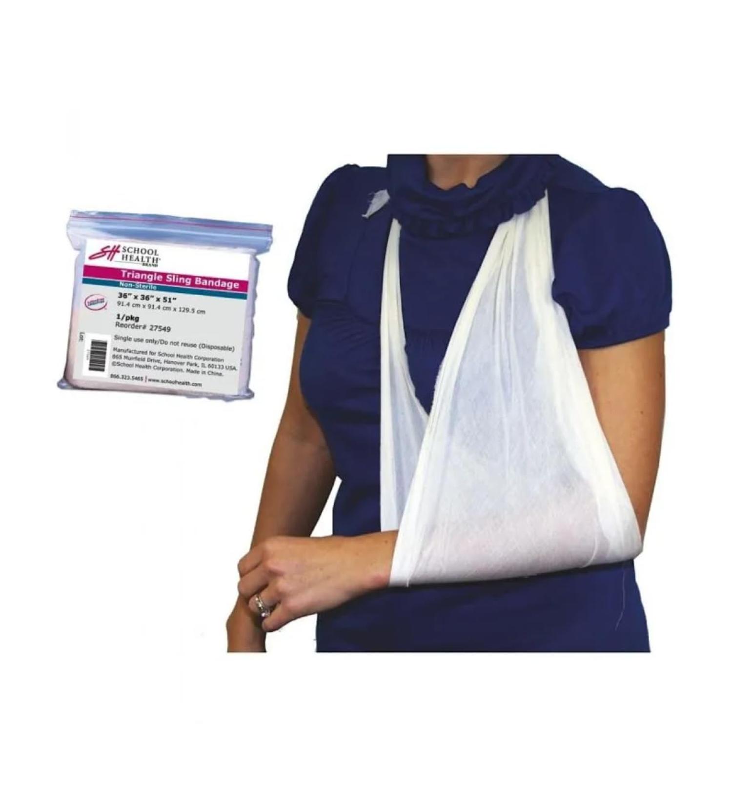 School Health - Triangle Bandage Arm Sling 36" x 36" x 51" For EMS and First Aid Kits