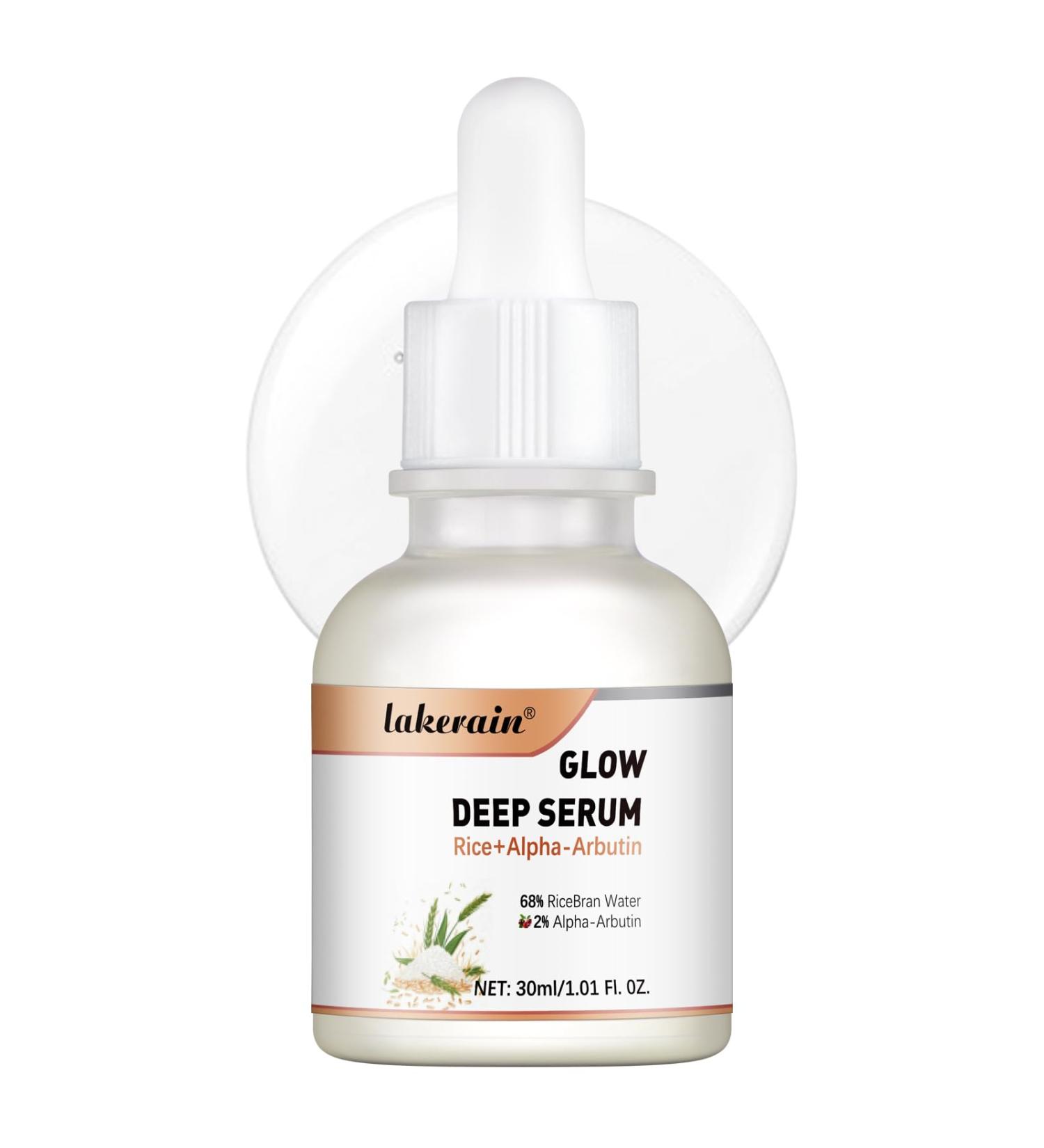 Rice + Alpha-Arbutin Glow Deep Serum - Hydrating Facial Serum for Dullness & Dark Spots 30ml | All Skin Types - Buy Online on GoSupps.com