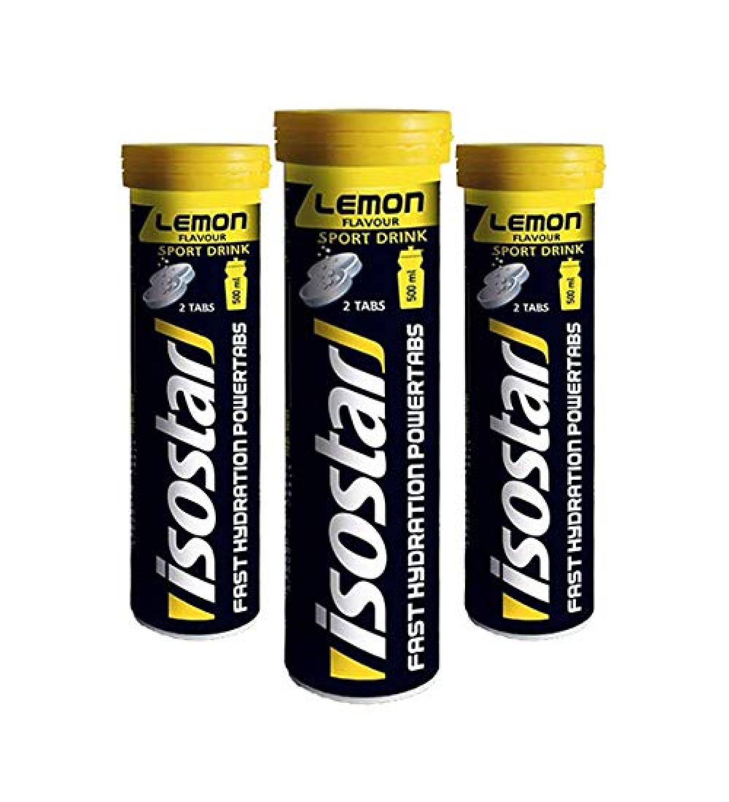 Isostar Fast Hydration Powertabs Lemon, Pack of 3