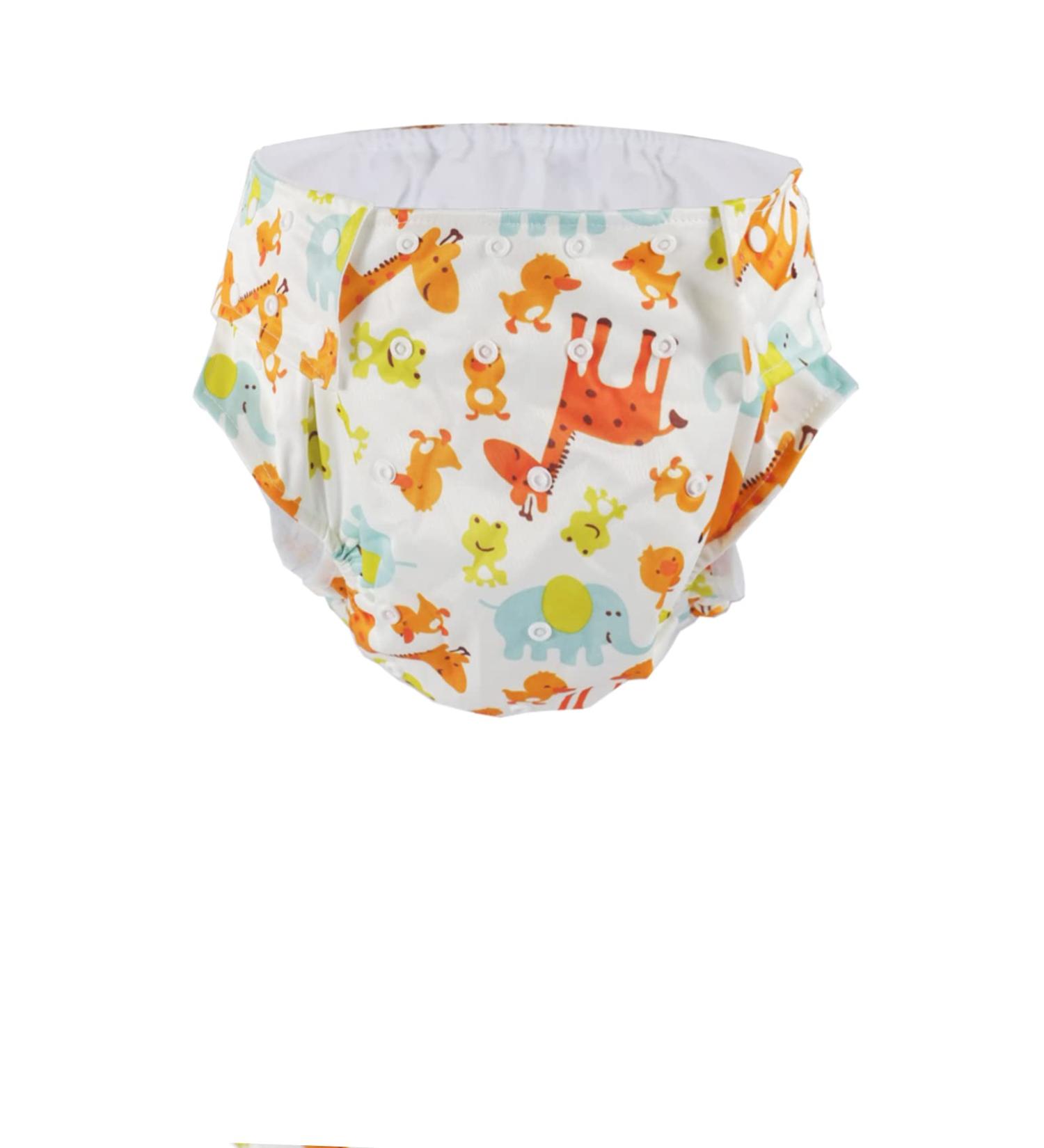 Cutieplusu Washable Pocket Diaper Cover - Adjustable Reusable Leak-Proof Breathable Adult Fabric Diaper - Cute Giraffe Design - Buy Online on GoSupps.com