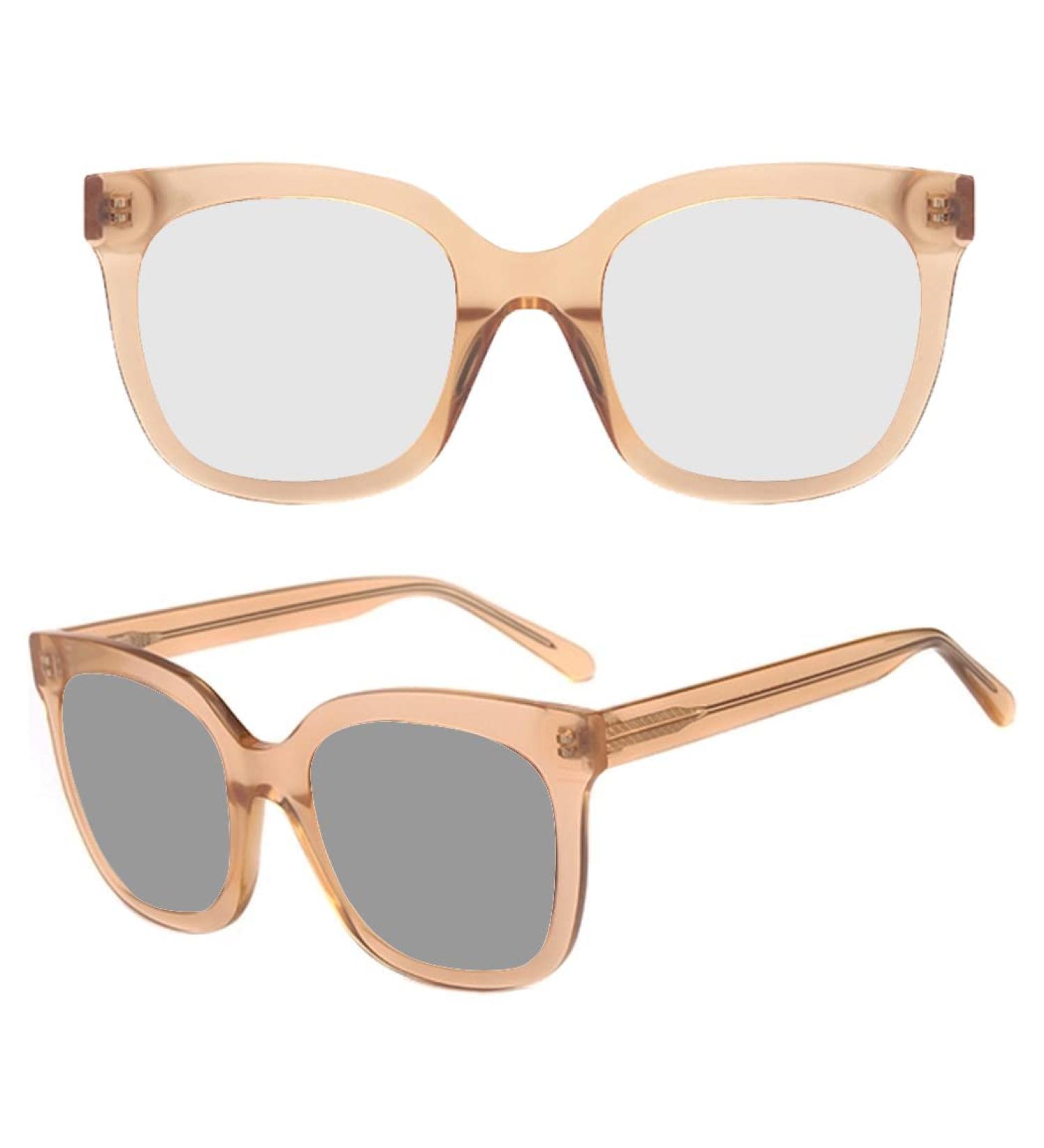 Buy Blue Light Blocking Photochromic Glasses - A8048 Light Crystal Brown | Protect Your Eyes Online - Buy Online on GoSupps.com