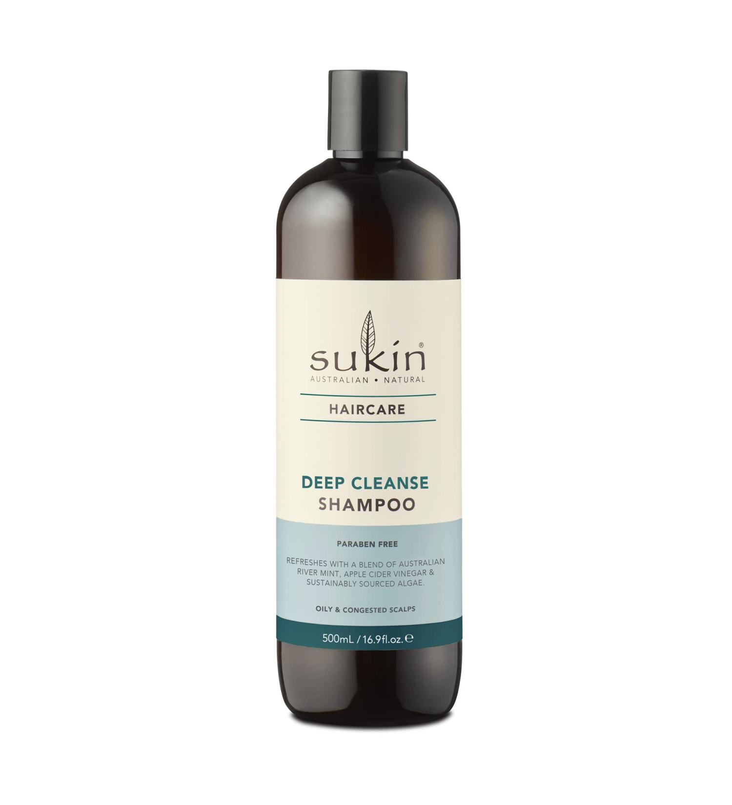 Sukin Deep Cleanse Shampoo 500ML - Natural Cleansing & Nourishing Formula - Buy Online on GoSupps.com