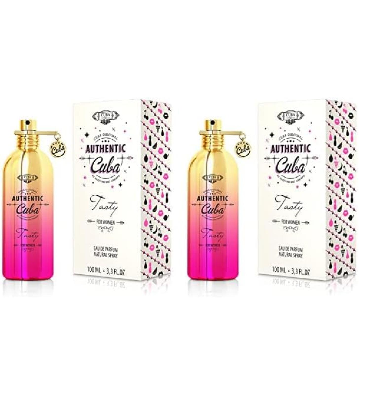 Cuba Authentic 3.3 fl. oz. Eau De Parfum Spray | Fragrance for Women (Tasty) (Pack of 2) Modern 3.3 Fl Oz (Pack of 2)