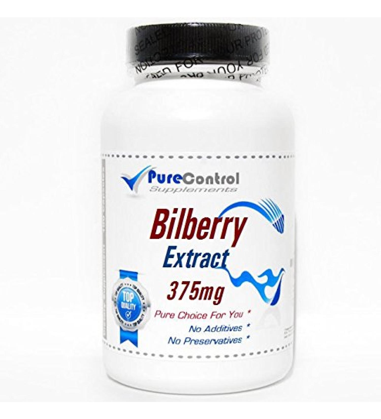 Bilberry Extract 375mg // 200 Capsules // Pure // by PureControl Supplements