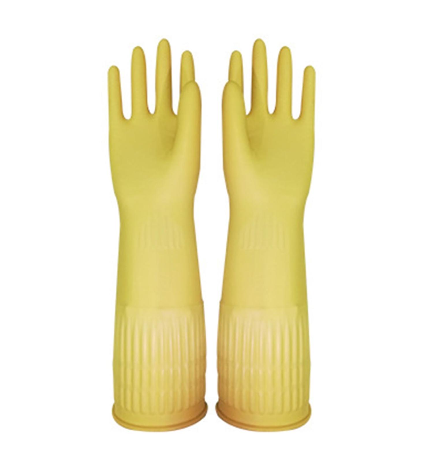 GIFZES Cleaning Gloves Full Hand Protection Gloves Waterproof Non-slip Dishwashing Gloves Heat-insulated Kitchen Cleaning Tool Yellow L - Buy Online on GoSupps.com