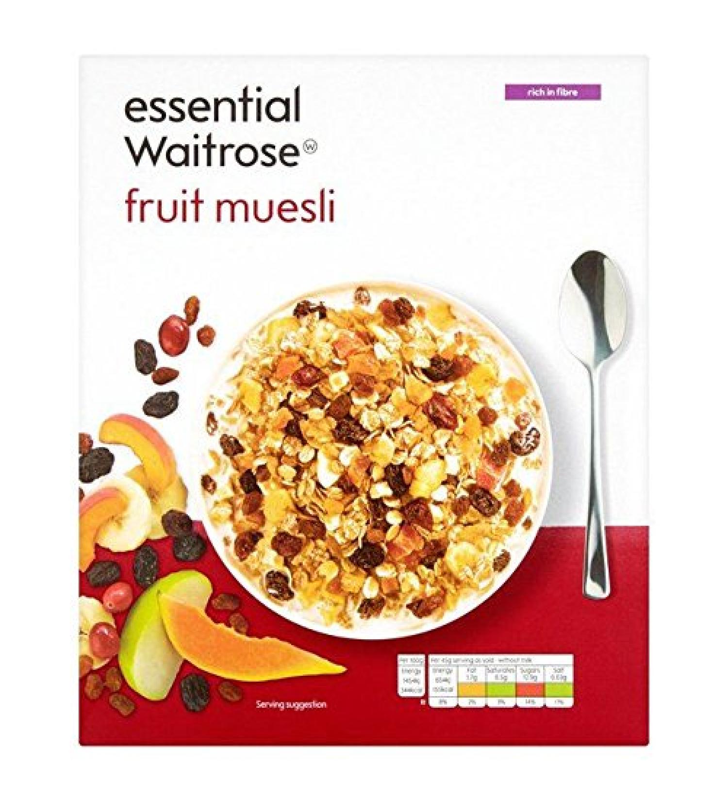 Waitrose Muesli Essential Waitrose Fruit Muesli 500 g