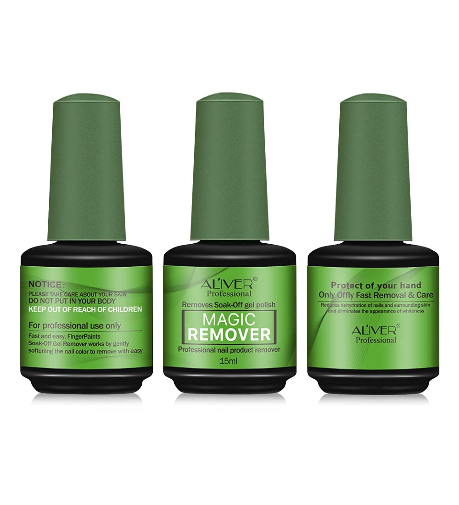 3 Pack 15ml Magic Gel Nail Polish Remover - Quick Soak Off Gel Polish Remover - Buy Online on GoSupps.com