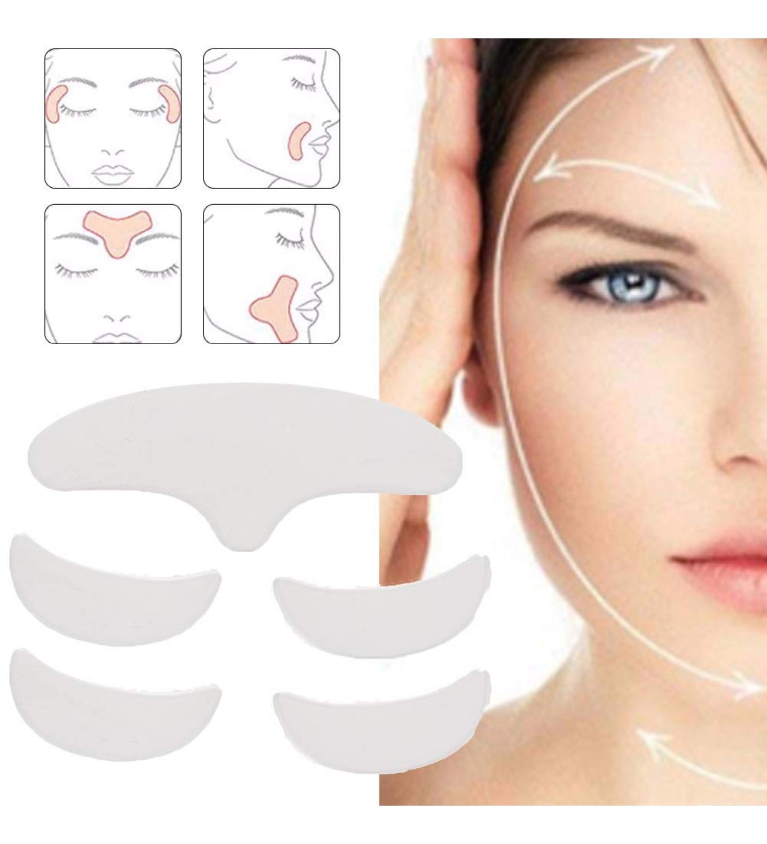 5 Pieces Reusable Anti-Aging Silicone Patches for Face - Washable Wrinkle & Fine Line Reducer - Buy Online on GoSupps.com