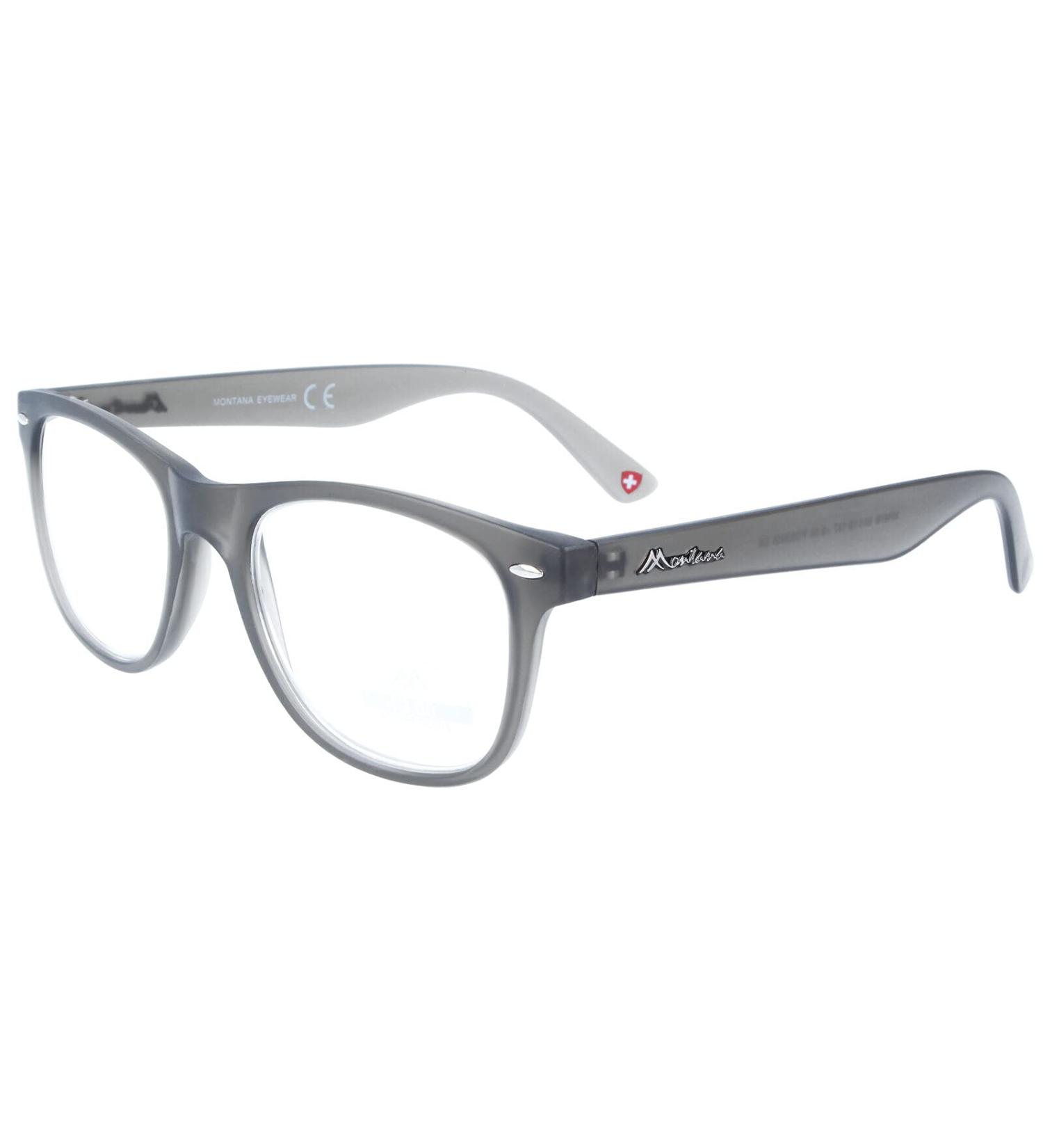 Reading glasses MR67 made of plastic by MONTANA in grey + 2.50 dpt