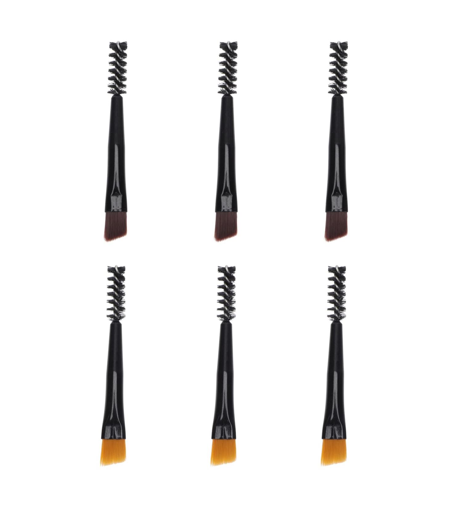 Beaupretty 6-Piece Eyebrow Brush Comb Set - Mini Double-Ended Spoolie & Angled Brush for Precision Eyebrow Application - Portable Black Eyebrow Makeup Tools - Buy Online on GoSupps.com