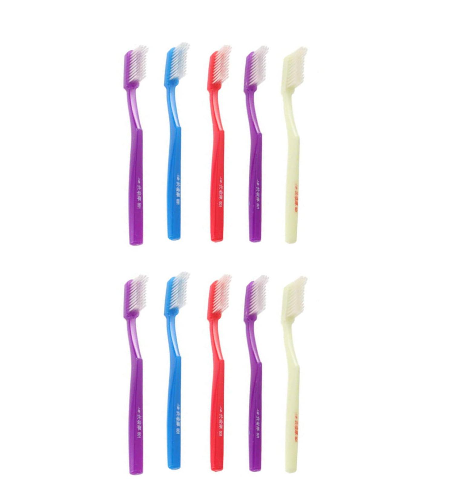 TEONEI Hard Bristles Toothbrush - Durable Manual & Travel Toothbrush (10PCS) for Perfect Oral Hygiene | International Shipping Available - Buy Online on GoSupps.com