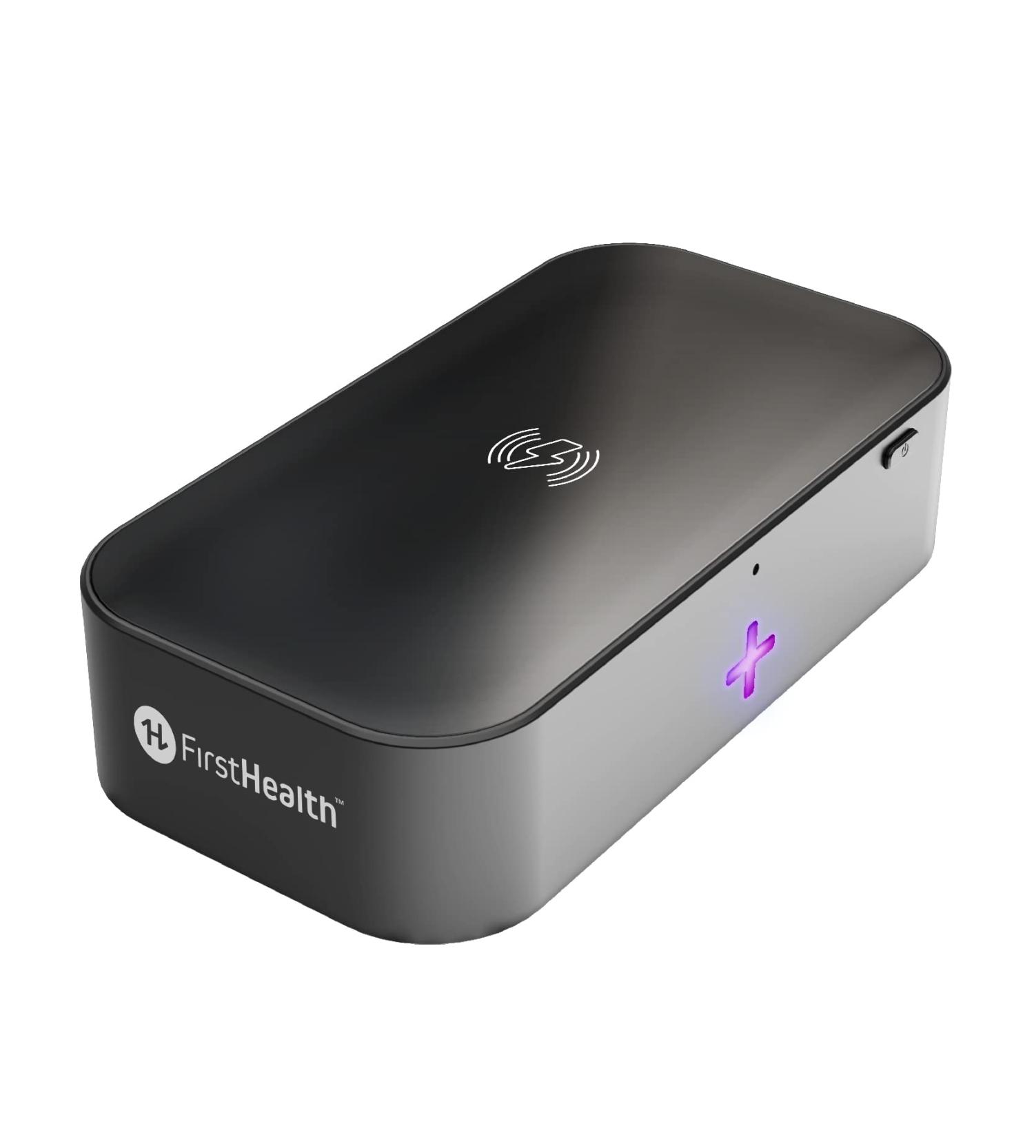 FirstHealth 3-in-1 UV Sanitizer Wand 10W High Speed Wireless Charger - Cleans and Sanitizes in Only 3 Minutes - Works as UV-C Sanitizing Wand - Buy Online on GoSupps.com