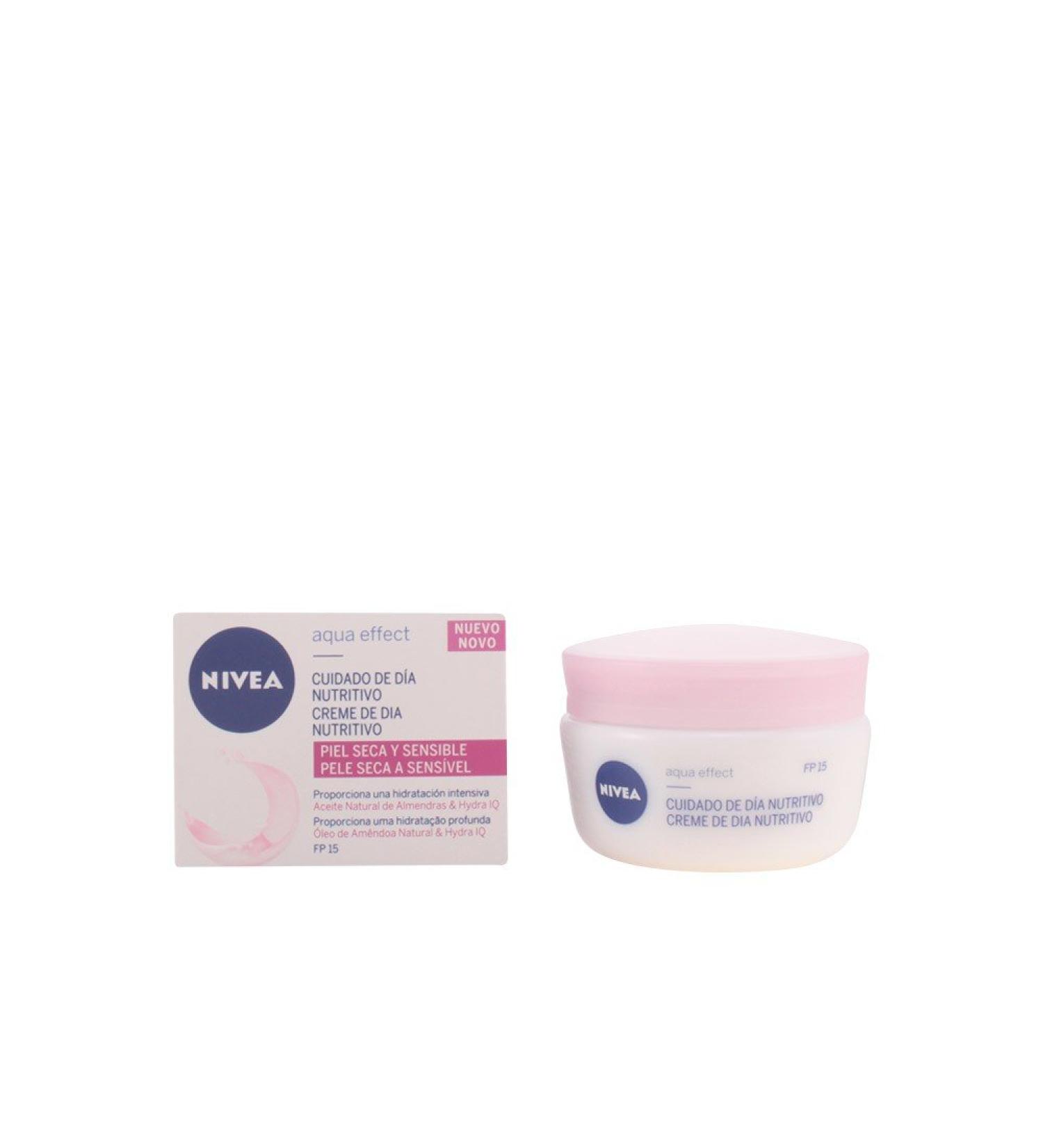 AQUA EFFECT Nourishing Day Cream SPF 15 - Hydrating Moisturizer for All Skin Types | 50 ml - Shop Internationally - Buy Online on GoSupps.com