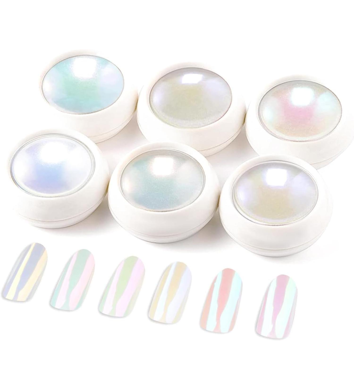 Chrome Nail Glitter Holographic Powder Set - Magic Mirror Finish for Nail Art Design - B-Pearl - Buy Online on GoSupps.com