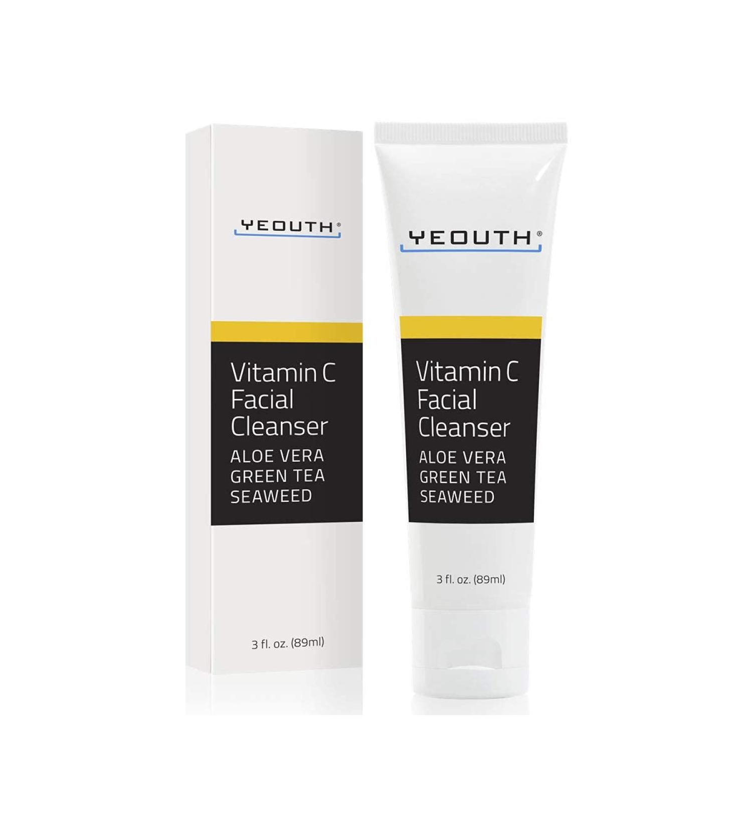 Yeouth Vitamin C Facial Cleanser 3 fl oz | Brightening & Hydrating Skincare - Buy Online on GoSupps.com