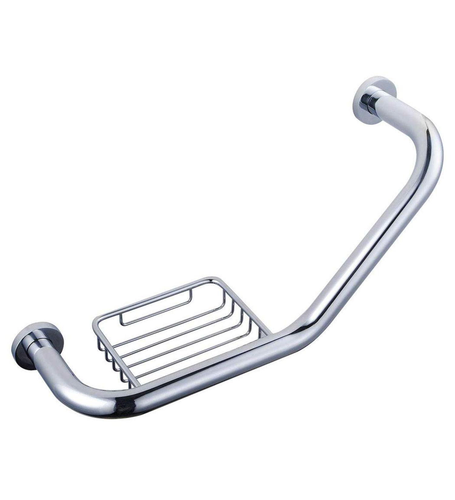 Jalzdieod Stainless Steel Grab Bar Anti-Slip Grab Rail Handle/Wall Mounting Towel Rail Bar/Bathroom Support Handle with Soap Basket Suit for Elder & Children & Personal Use - Buy Online on GoSupps.com