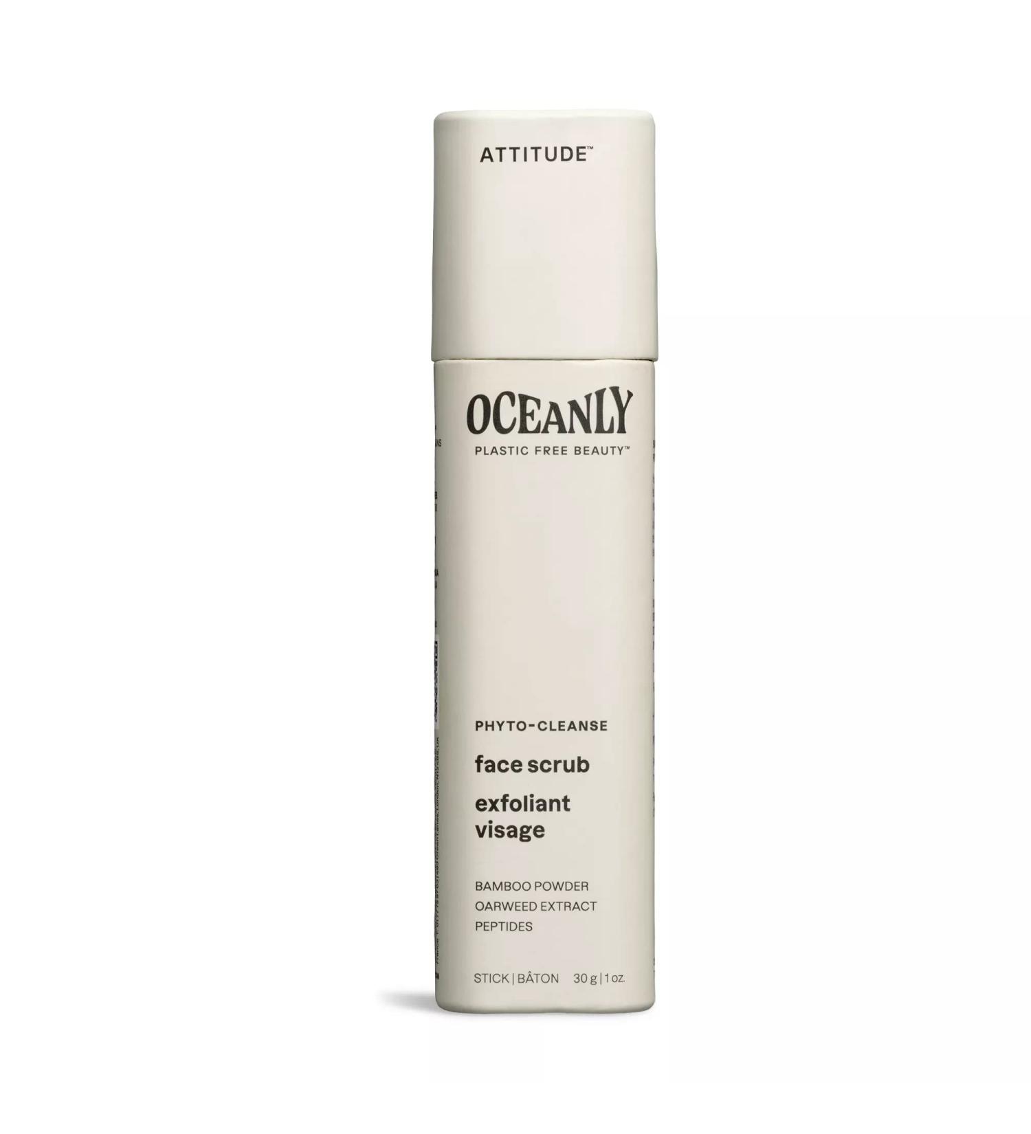ATTITUDE Oceanly Face Scrub Stick | EWG Verified | Plastic-Free Vegan & Cruelty-Free | Plant & Mineral-Based Ingredients | Unscented - 1 Ounce - Buy Online on GoSupps.com