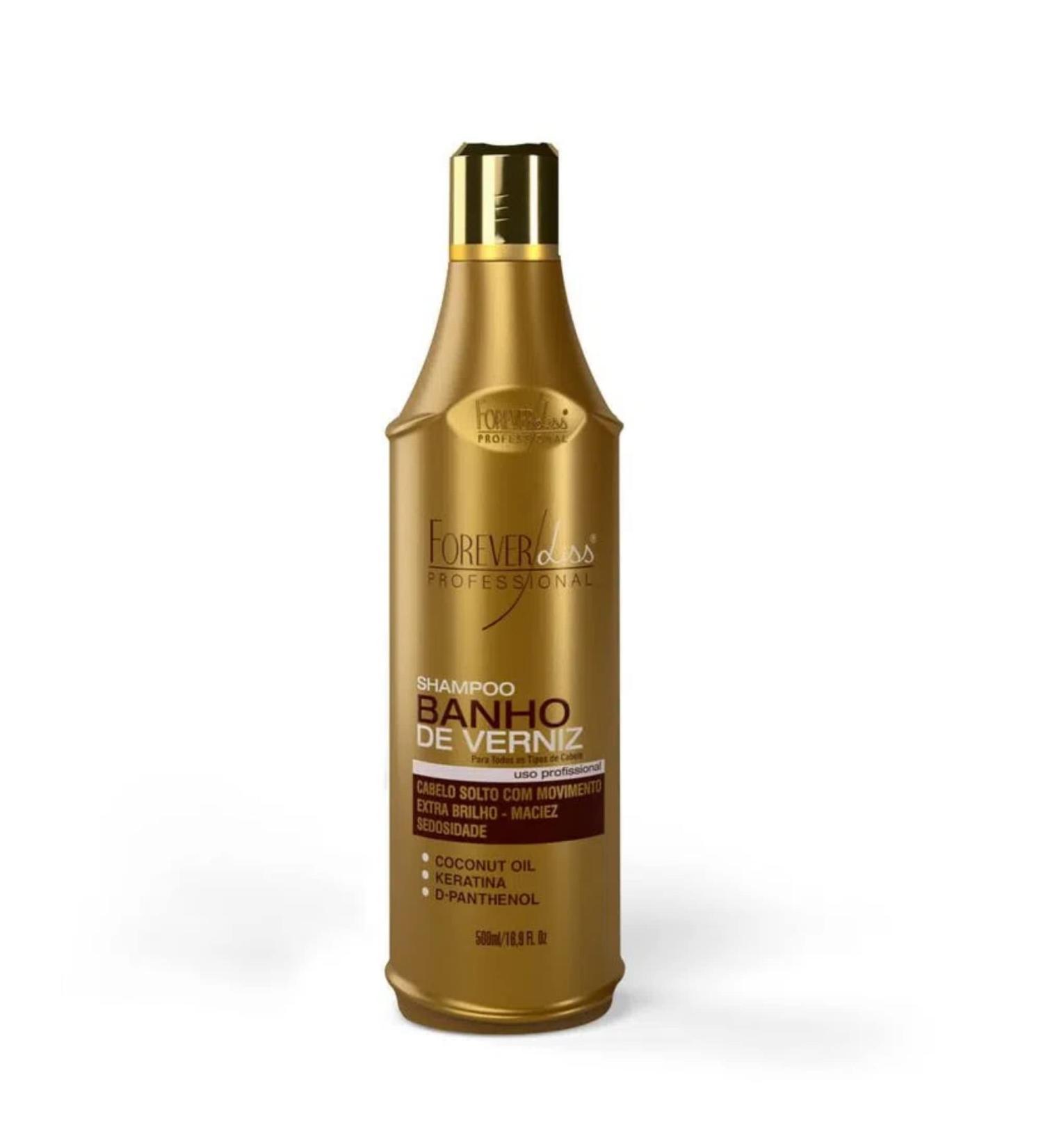 Forever Liss - Linha Banho de Verniz - Shampoo Extra Brilho 500 Ml - (Varnish Bath Collection - Extra Shine Shampoo 16.90 Fl Oz)