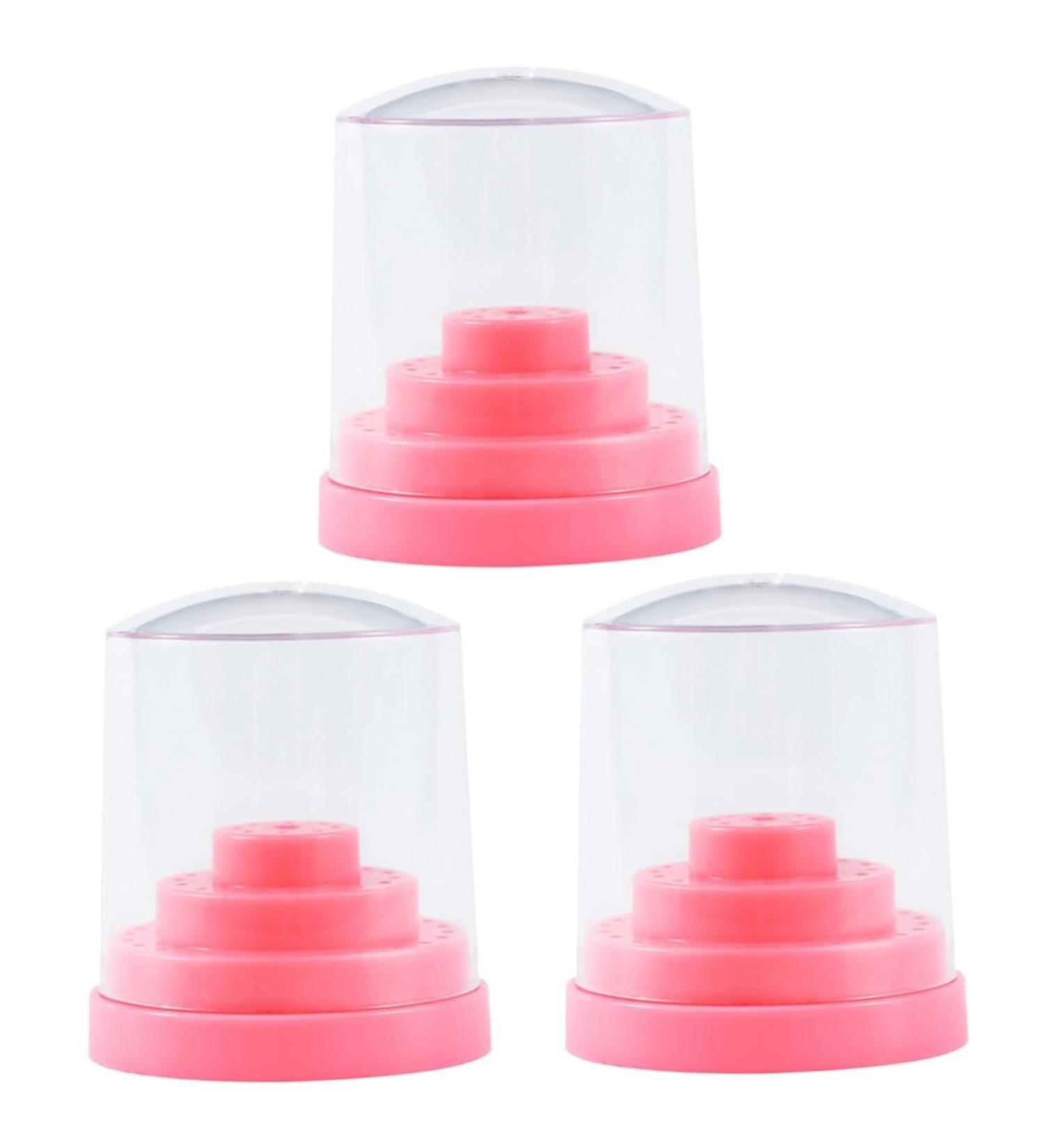 POPETPOP 3 Pcs 48 Nail Bit Nail Display Stand Nail Drill Bit Container Nail Drill Bit Holder Nail Drill Bits Stand Nails Drill Bits Manicure Drill Bits Holder Written Multicolor Size 1x3pcs Pinkx3pcs - Buy Online on GoSupps.com