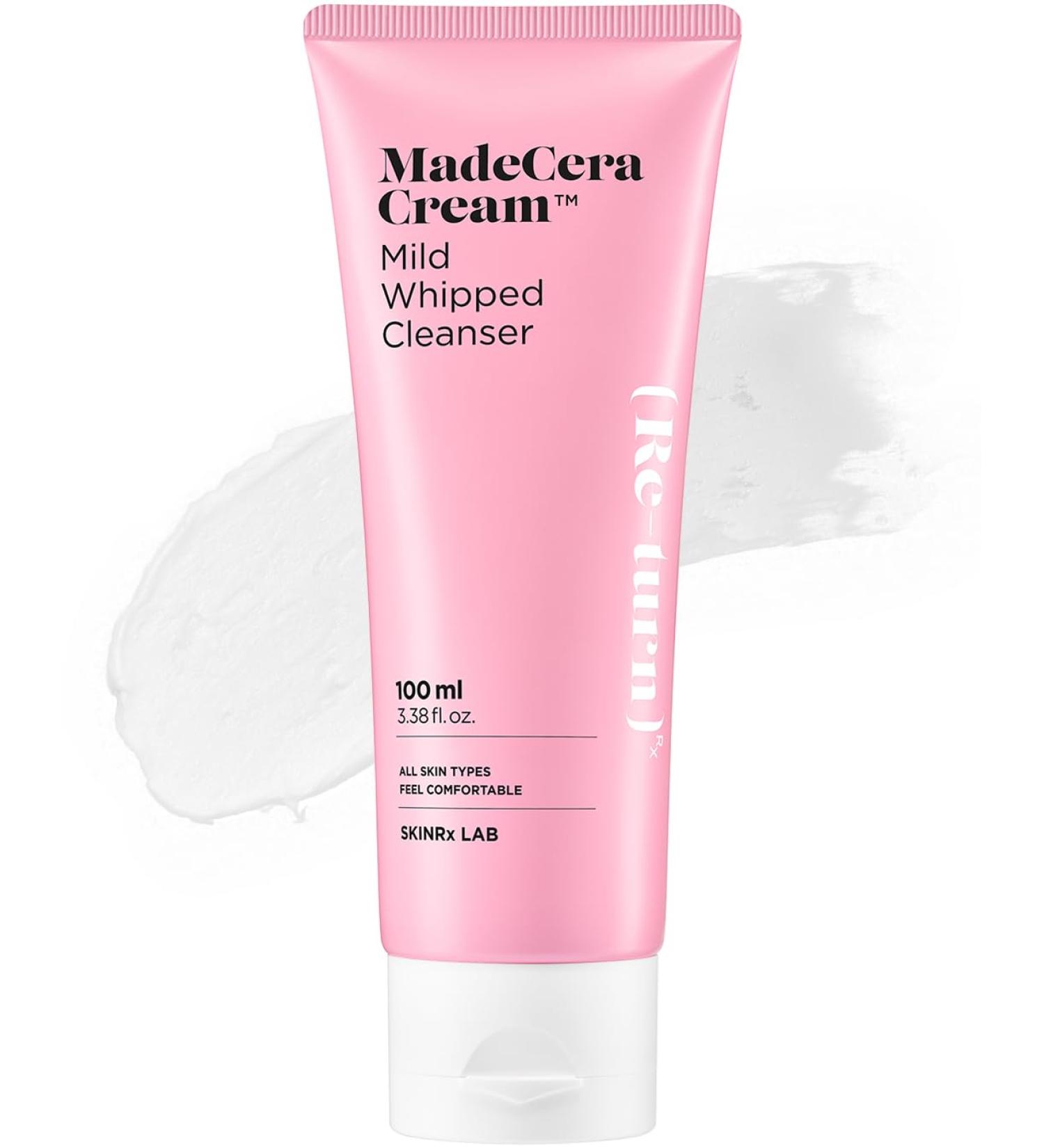 SKINRxLAB Made Cera Cream Mild Whipped Cleanser 100ml - Hydrating Facial Foam with Cica & Aloe for Sensitive Skin - Buy Online on GoSupps.com