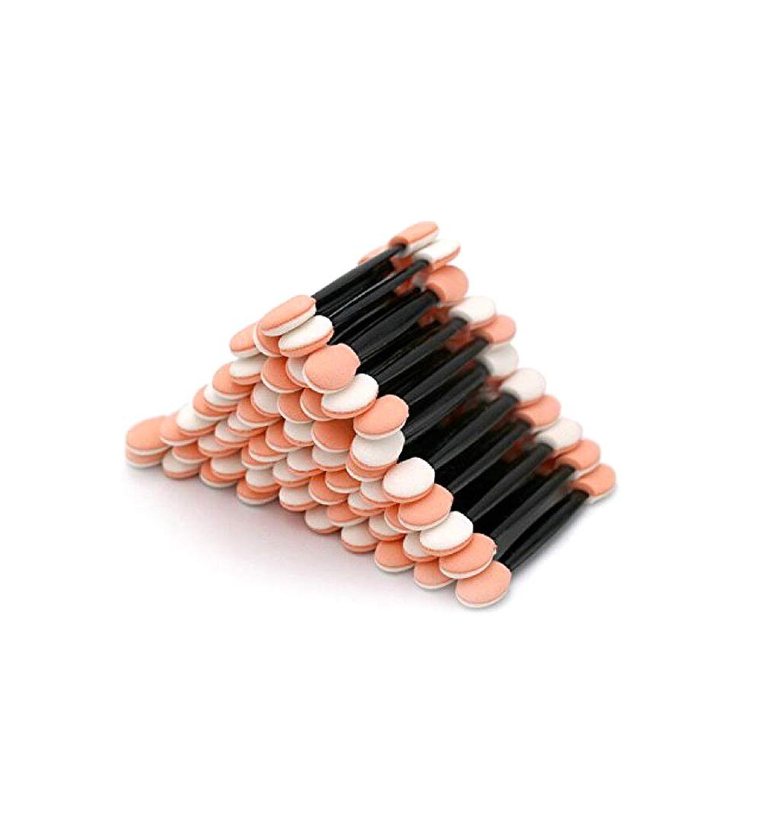 100 PCS Disposable Eyeshadow Brush Dual Sided Oval Sponge Tipped Makeup Applicator Tool - Buy Online on GoSupps.com
