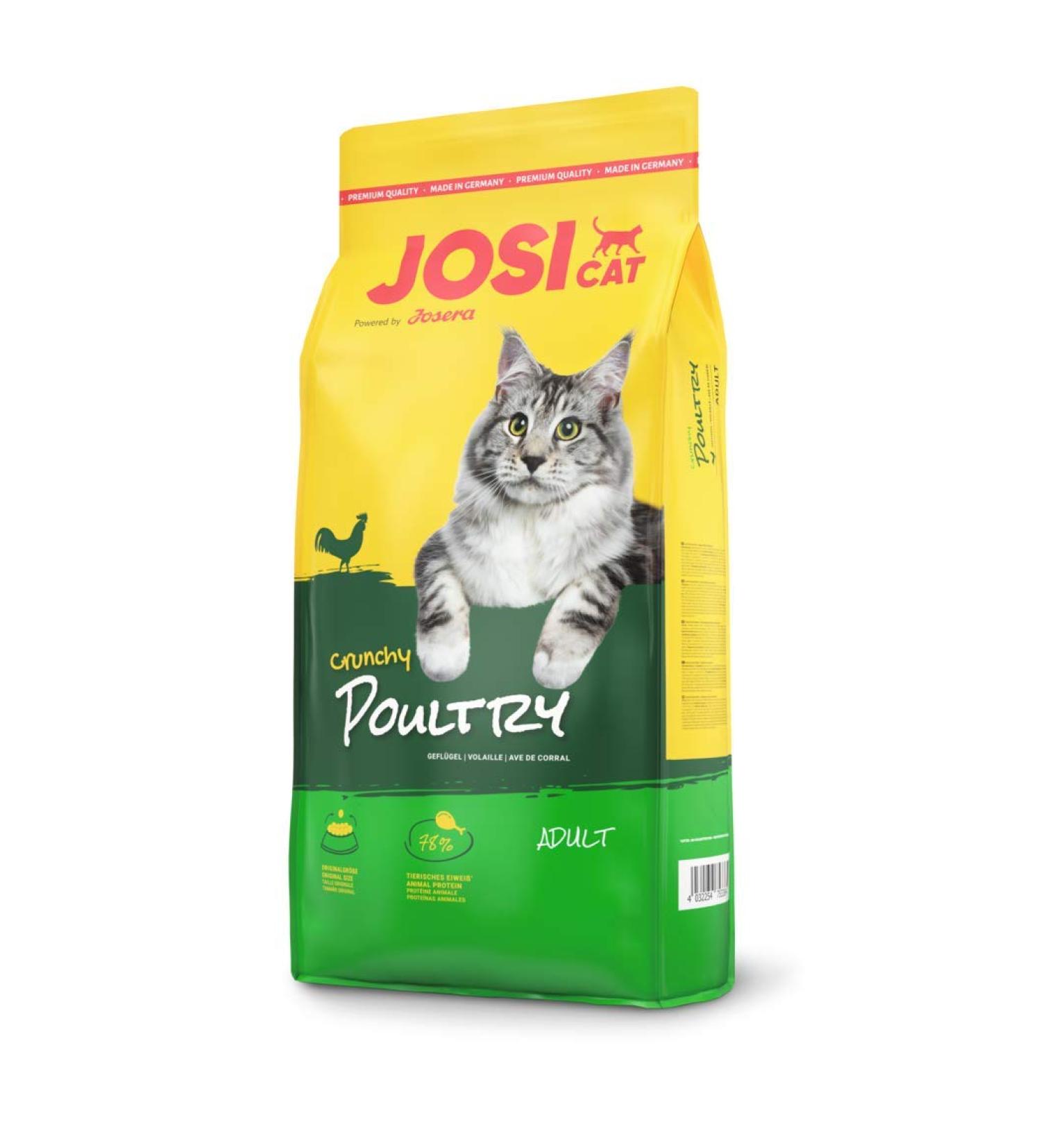 Josicat Crunchy Poultry - Premium Dry Cat Food (10 kg) for Adult Cats | Josera Quality - Buy Online on GoSupps.com