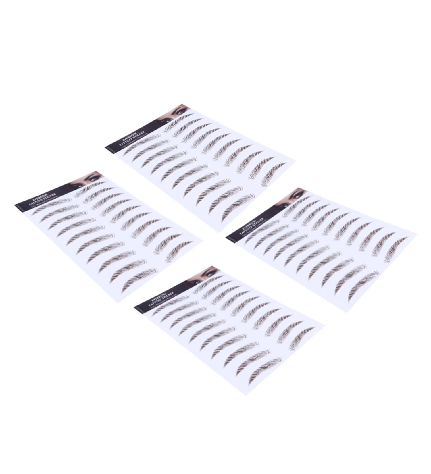 DRESSOOS 4pcs Eyebrow Stickers Tool Stickers Authentic Brow Eyebrow Stencils Make up Transfer Stickers 6d - Buy Online on GoSupps.com