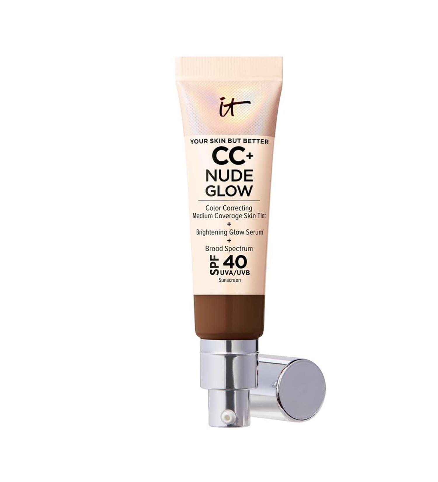 IT Cosmetics Your Skin But Better CC+ Nude Glow Foundation & Glow Serum Deep Honey 1g - Medium Coverage, Lightweight Formula | Pack of 1 - Buy Online on GoSupps.com