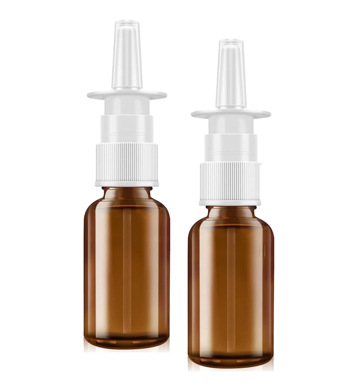 VIGOR PATH Amber Glass 1 oz Nasal Sprayer 2-Pack - Refillable Travel-Sized Saline Solution Sprayer - Quality Glass Construction - Buy Online on GoSupps.com