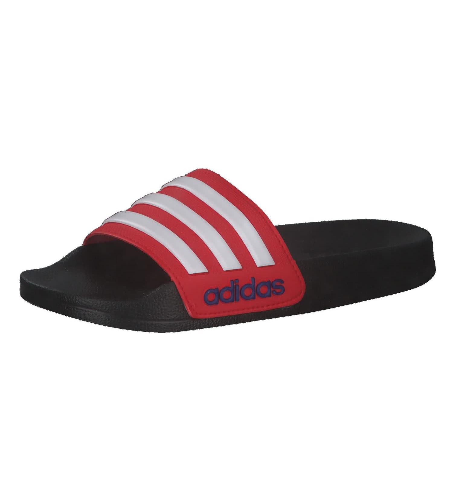Buy adidas Unisex Kids Adilette Shower K Slides - Core Black Ftwr White Vivid Red | International Shipping Available - Buy Online on GoSupps.com