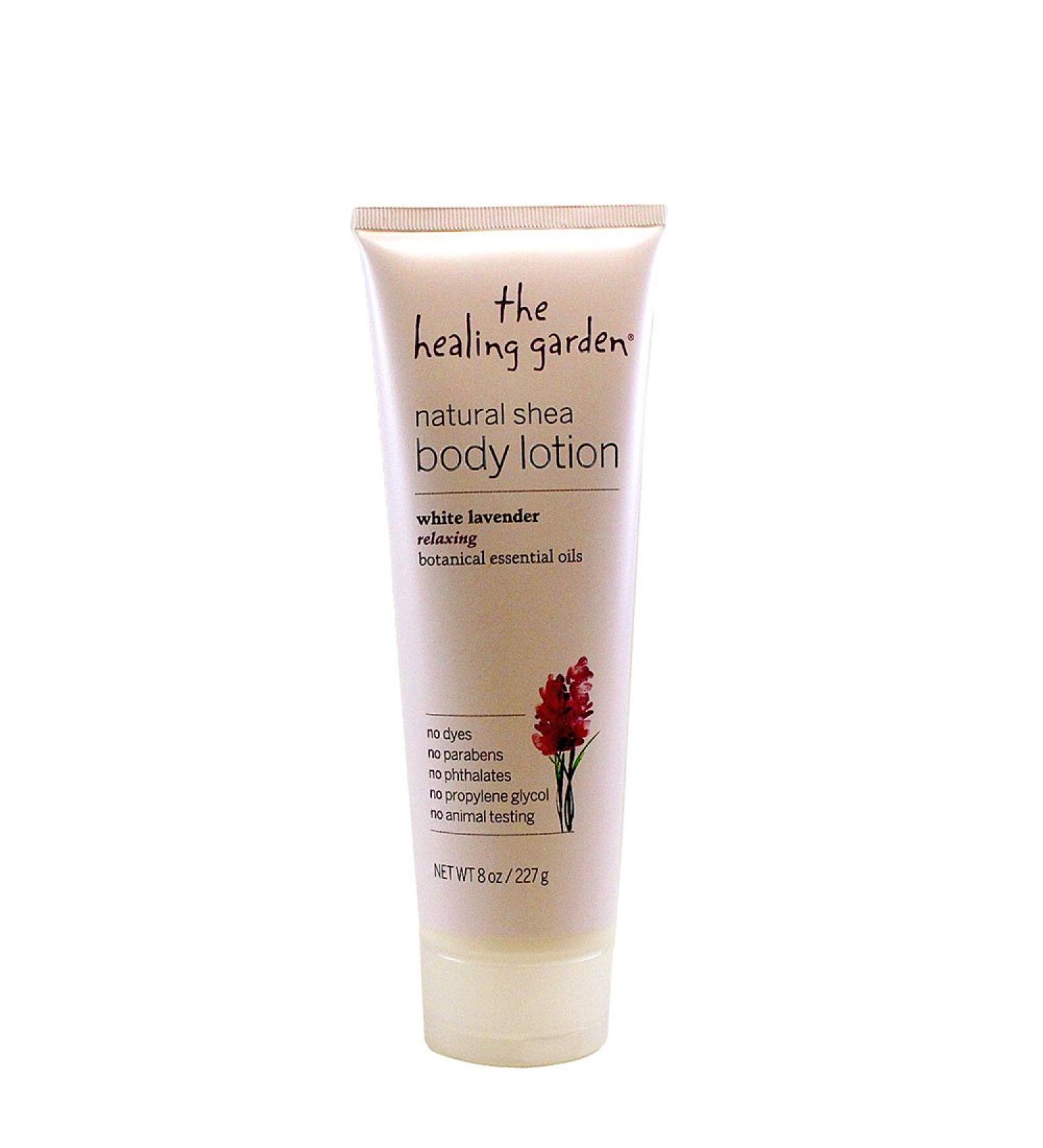 Parfums De Coeur The Healing Garden White Lavender Natural Shea Body Lotion for Women 8.0 Ounce