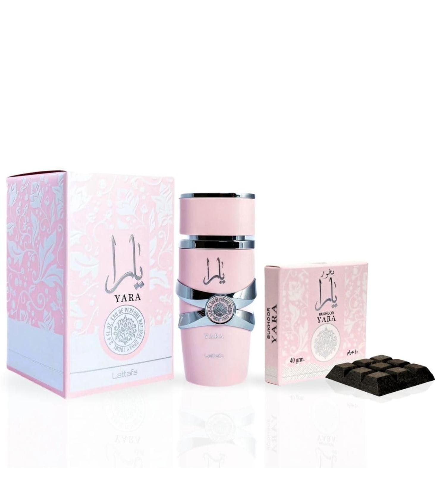 LATTAFA Yara For Women EDP Spray 100ML (3.4 OZ) & Yara Bukhoor 40 GMS (ENCHANTED BUNDLE) - Buy Online on GoSupps.com