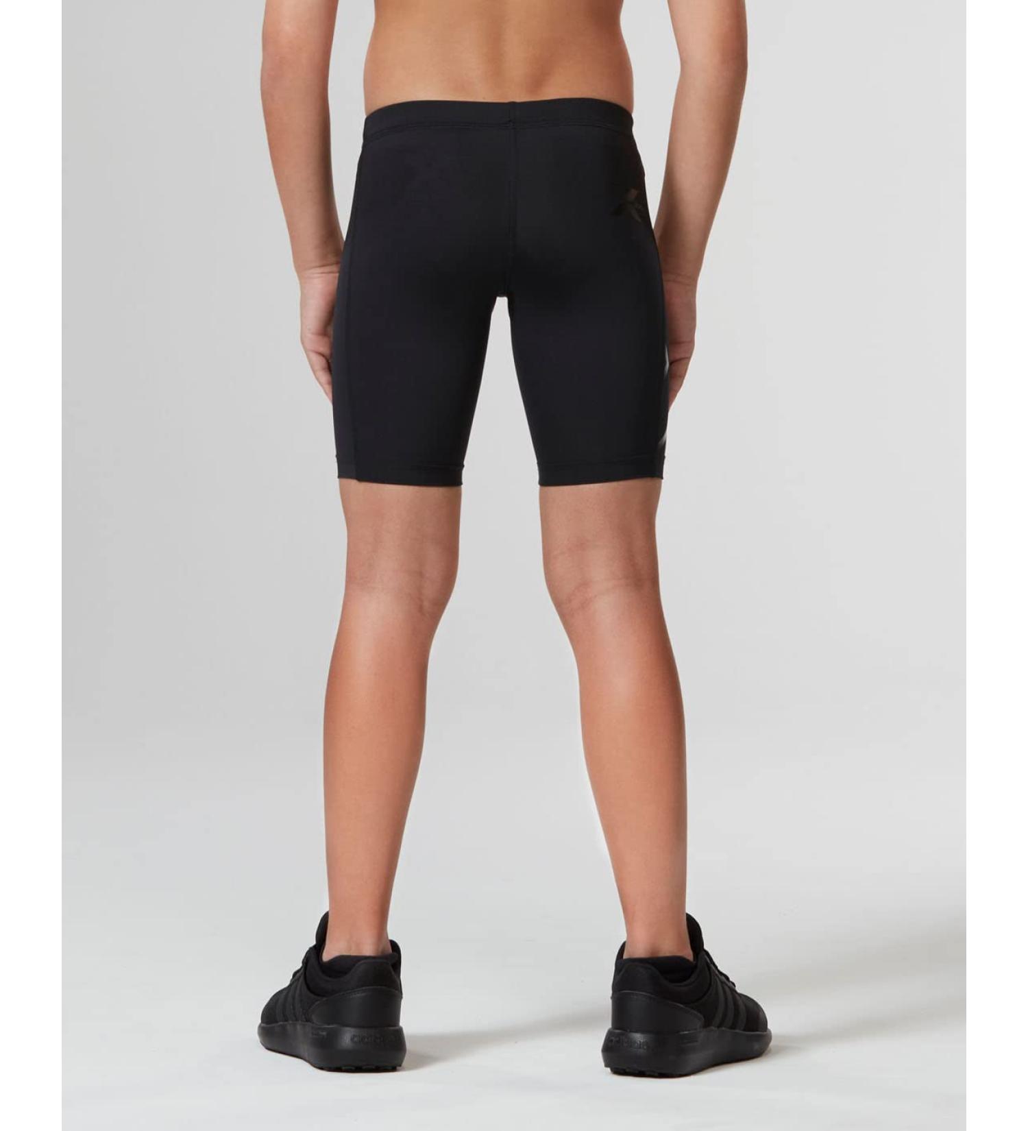 2XU Boys Compression Shorts - 8 Years - Black | High Performance Youth Activewear - Buy Online on GoSupps.com