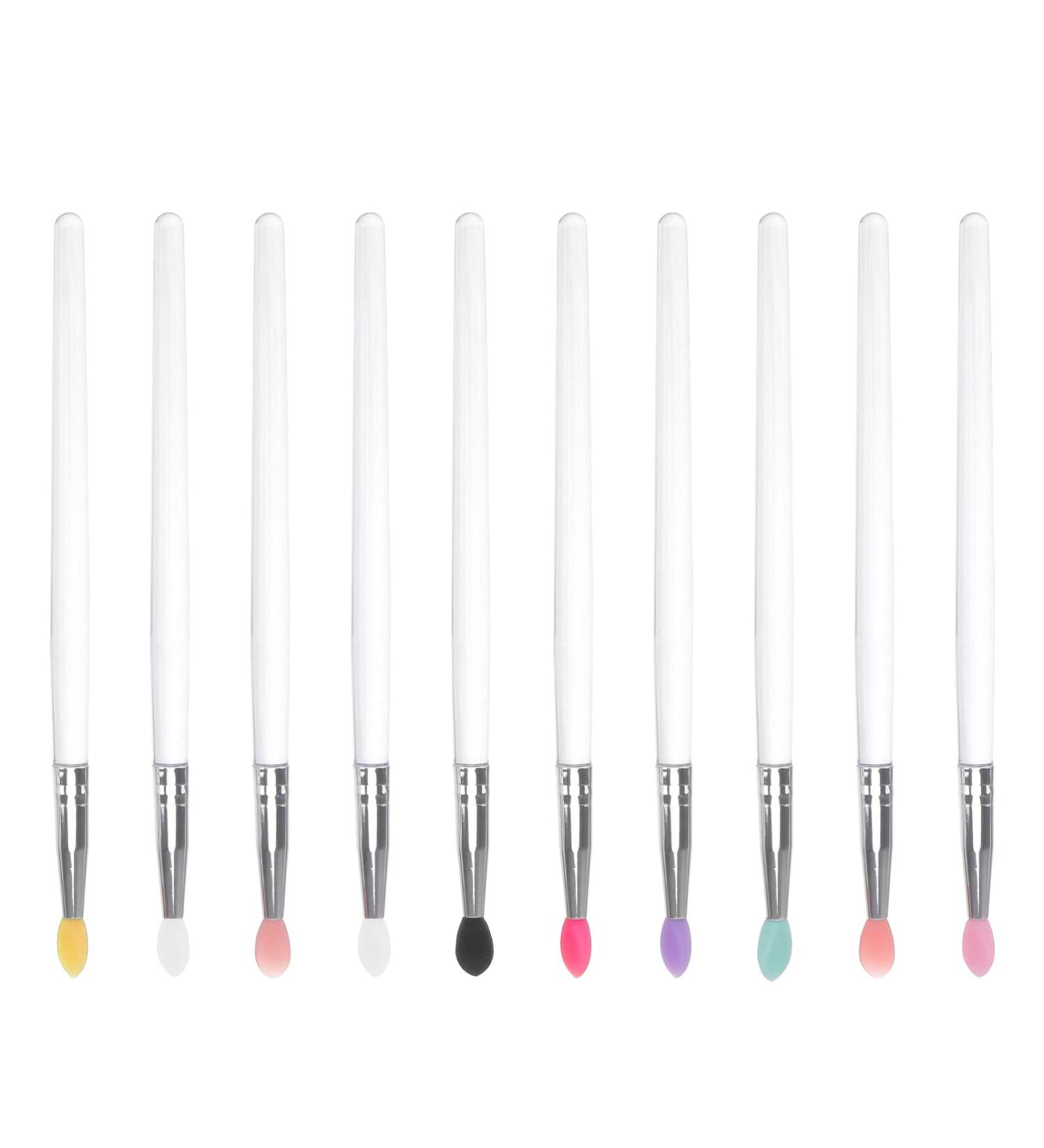 CANIGHT 10pcs Eye Shadow Brush Lip Brush Tool Eye Blending Brush Eye Makeup Tool Cosmetic Plastic Handle - Buy Online on GoSupps.com
