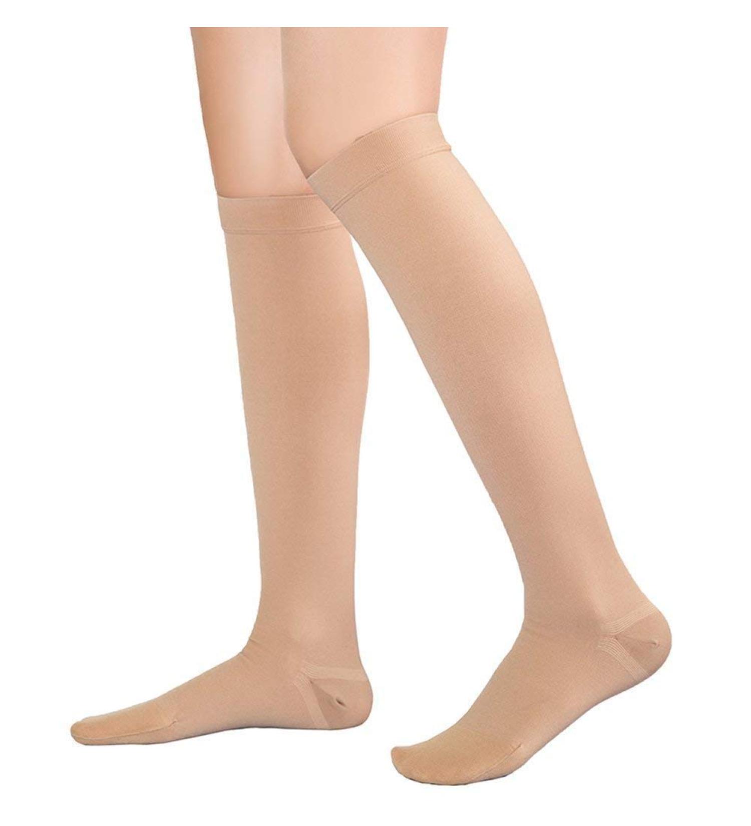 TOFLY Medical Compression Stockings 20-30mmHg Knee High Socks XXL - Beige - Buy Online on GoSupps.com