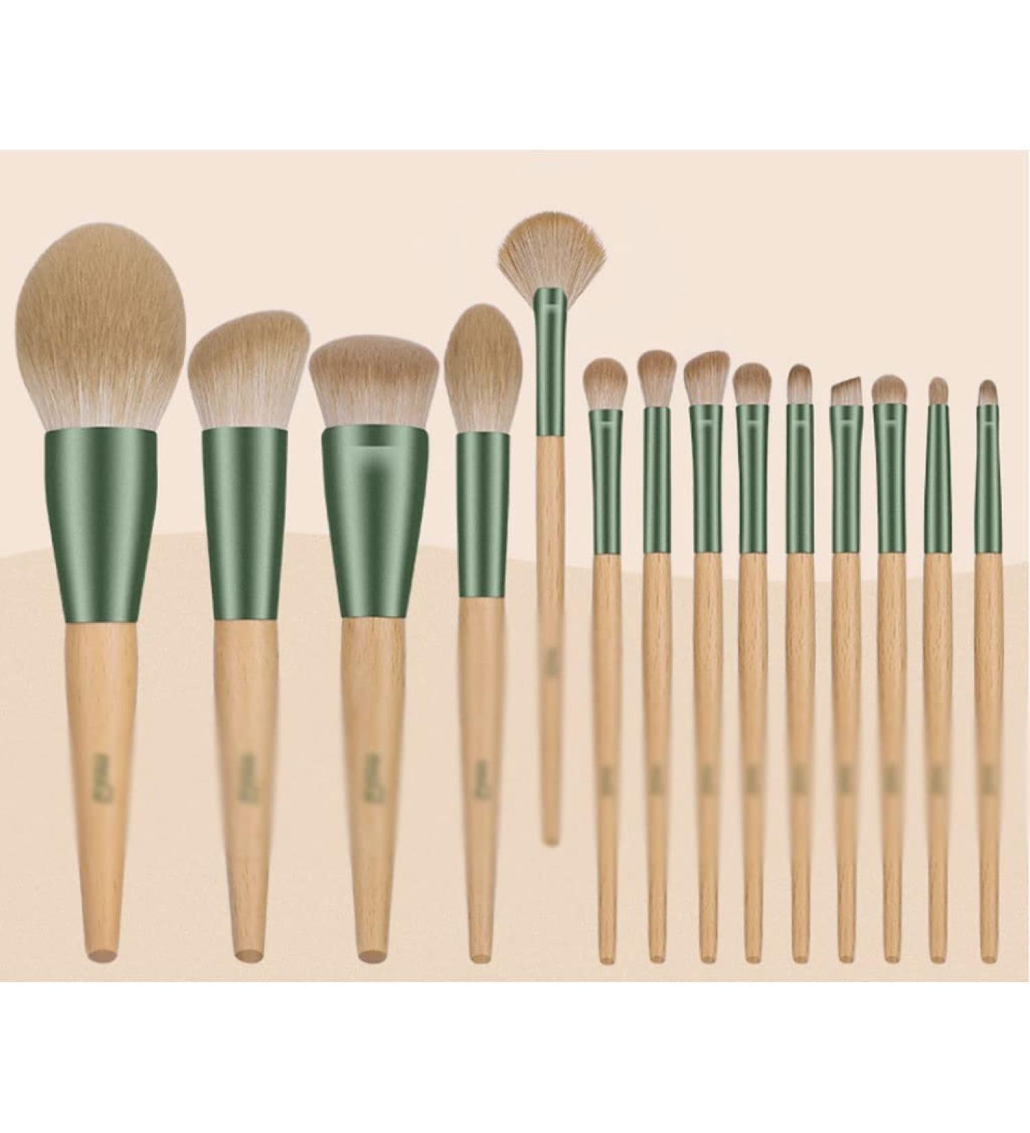 14-Piece Makeup Brush Set | Loose Powder & Eye Shadow Brushes | Beauty Tools for Flawless Makeup - Buy Online on GoSupps.com