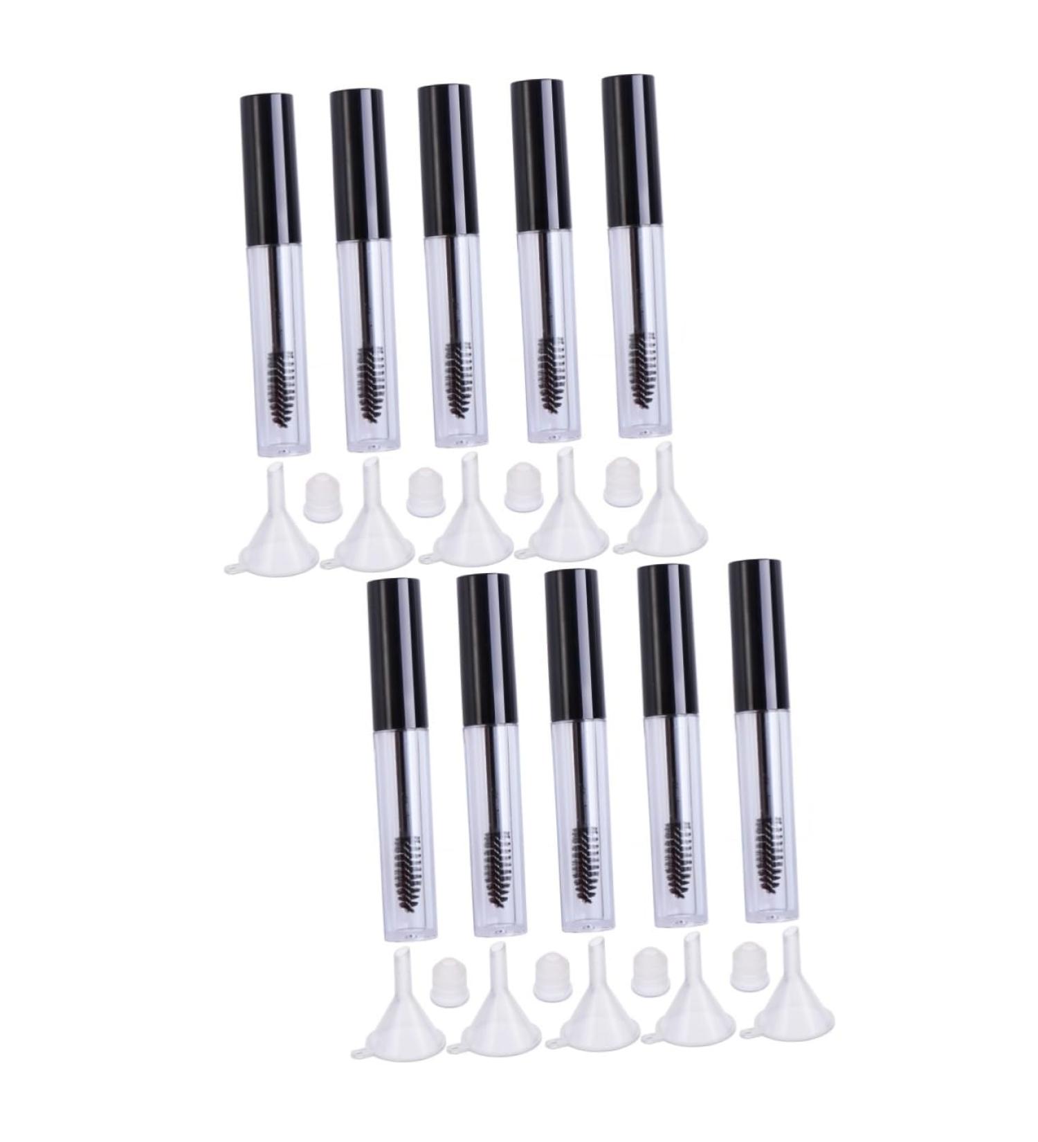 Mikinona 10 Pcs Empty Eyelashes Bottle Clear Mascara Tube Eyelash Brush Tube Empty Tube with Inner Plug - Buy Online on GoSupps.com