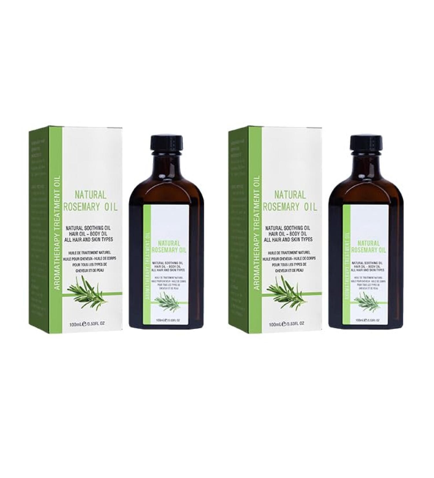 2 Pack Pure Rosemary Essential Oil for Hair Growth | Natural Smoothing Remedy for All Hair Types - 100 ml - Buy Online on GoSupps.com