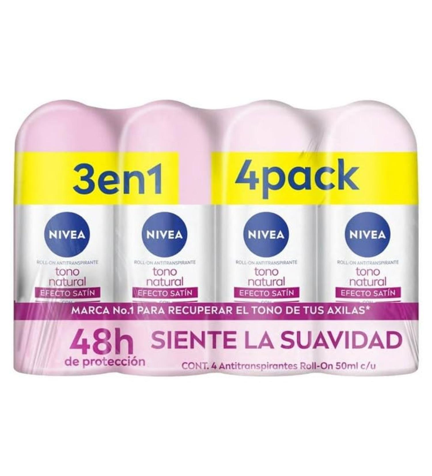 Antiperspirant Niv Lightening Effect Satin 4 pcs of 50 ml each