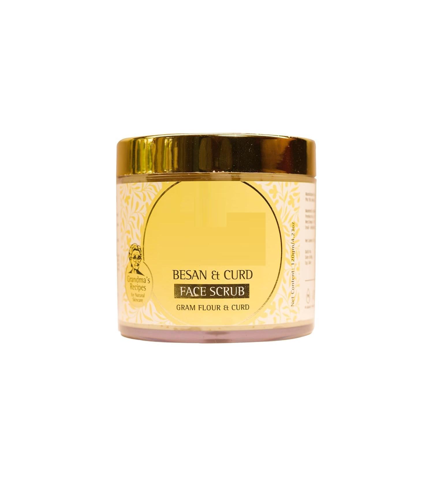 NP Besan & Curd Skin Brightening Tan Removal Face Scrub | Exfoliate Scrub | Blackhead Remover Whitehead Remover Dead Skin Remover | Face Scrub For Women & Men (120ml) - Buy Online on GoSupps.com